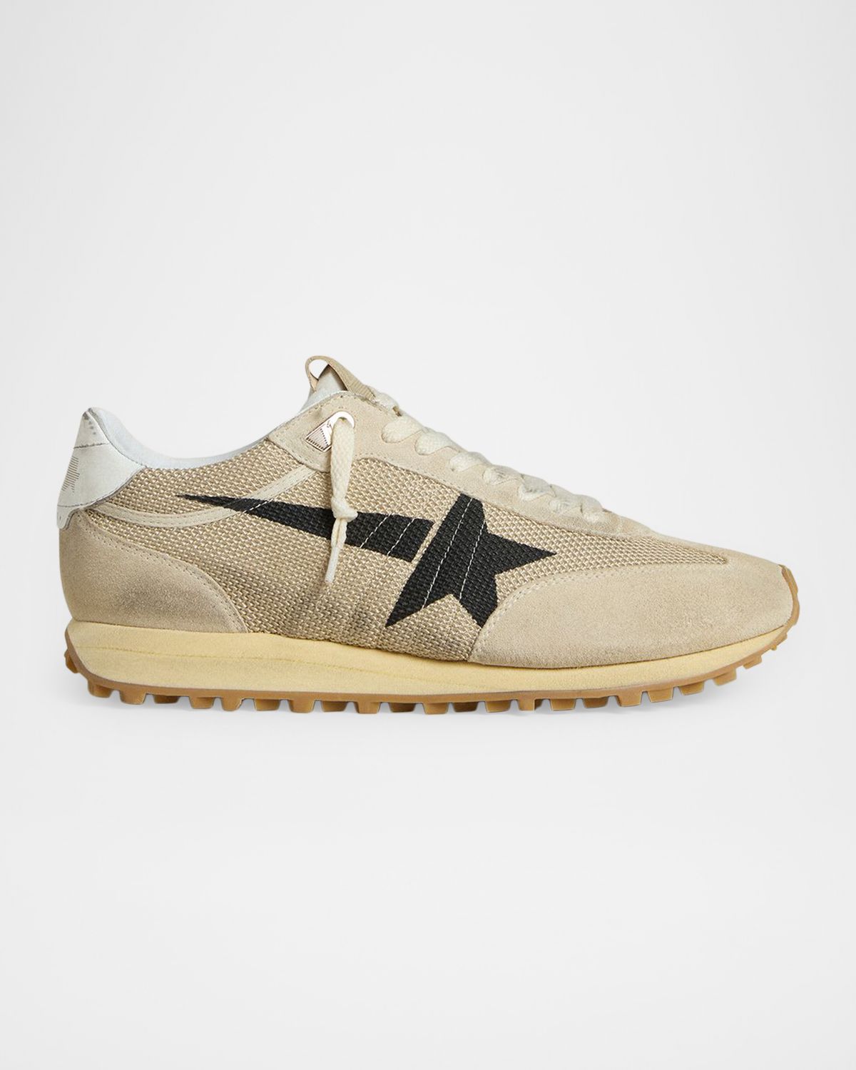 Golden Goose Men 's Running Marathon Mesh and Suede Sneakers