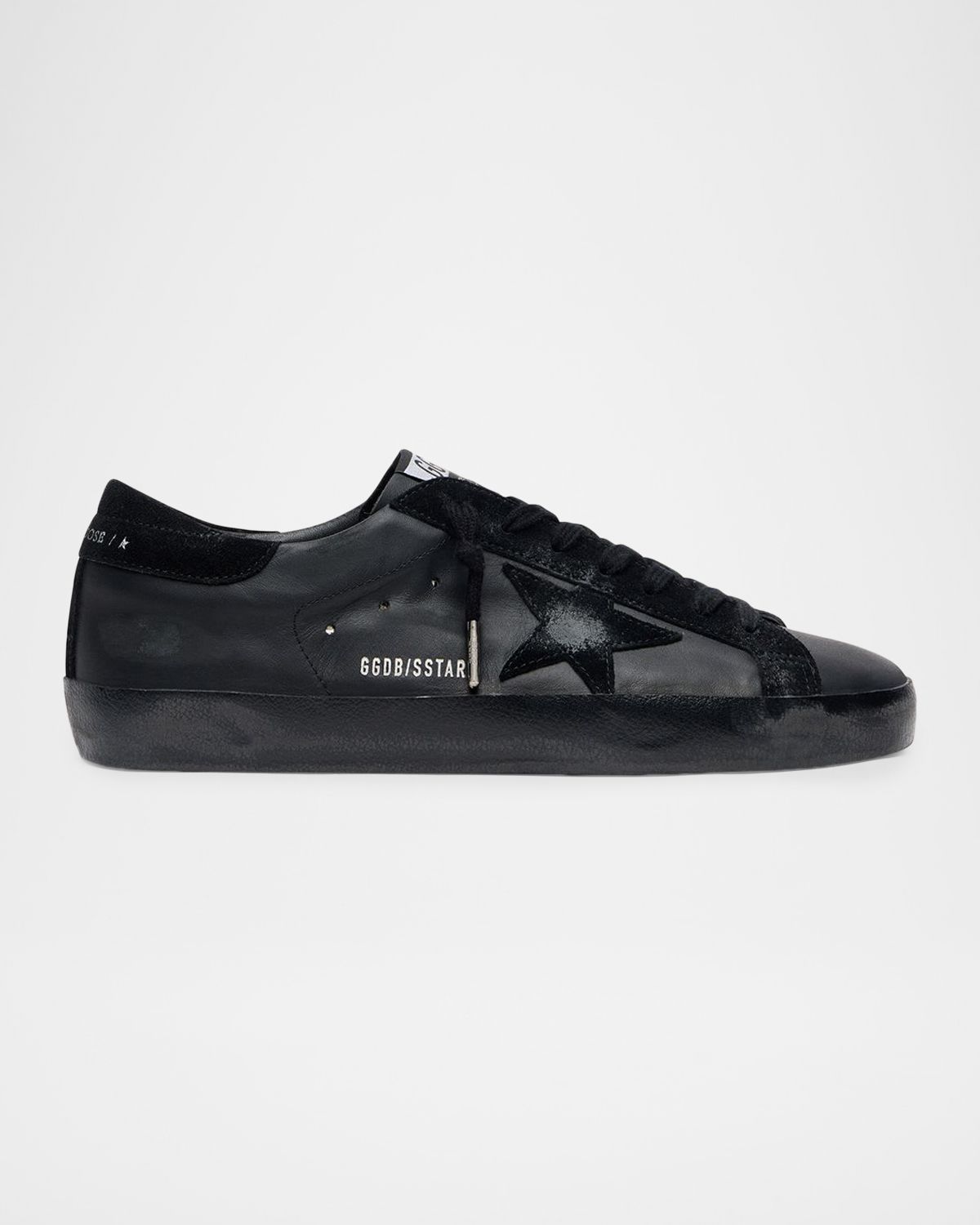 Golden Goose Men 's Super-Star Napa Leather and Suede Low-Top Sneakers