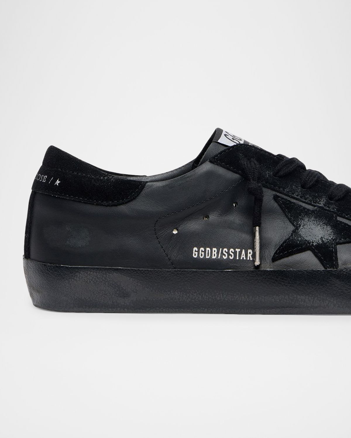 Golden Goose Men 's Super-Star Napa Leather and Suede Low-Top Sneakers | Thumbnail 3