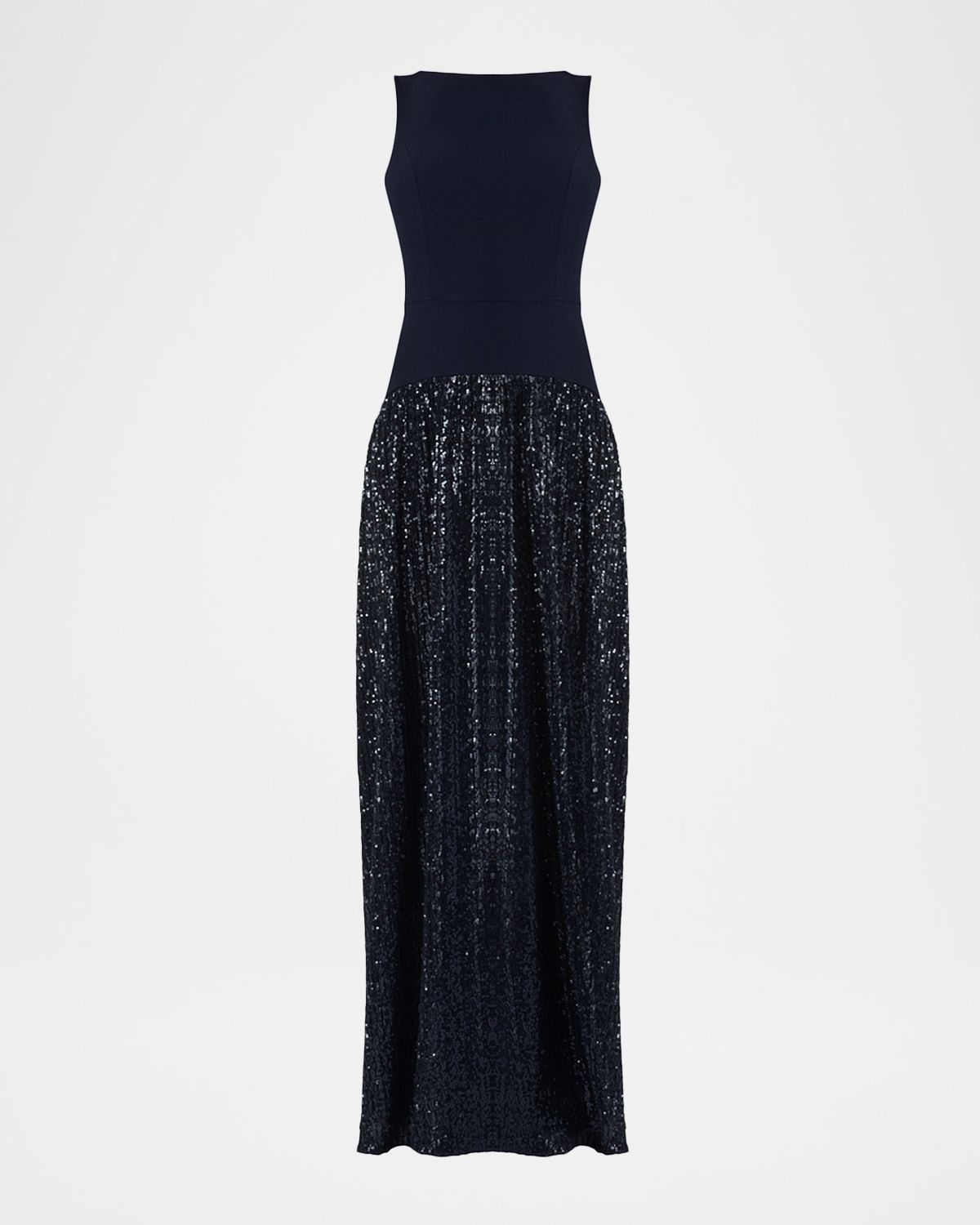 Shoshanna Dorothy Sleeveless Sequin Crepe Maxi Dress