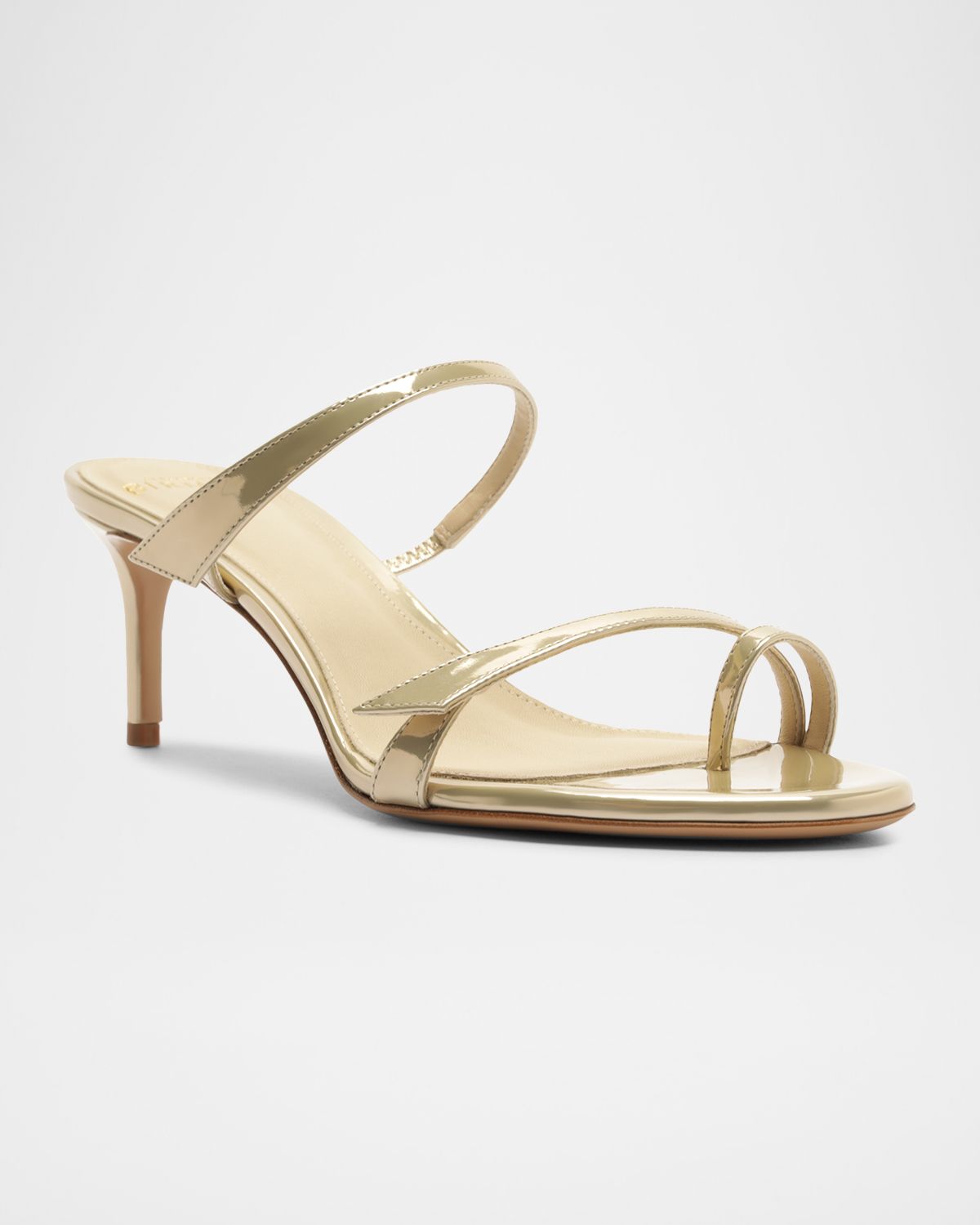 Alexandre Birman Tita Toe 60mm Leather Kitten-Heel Sandals