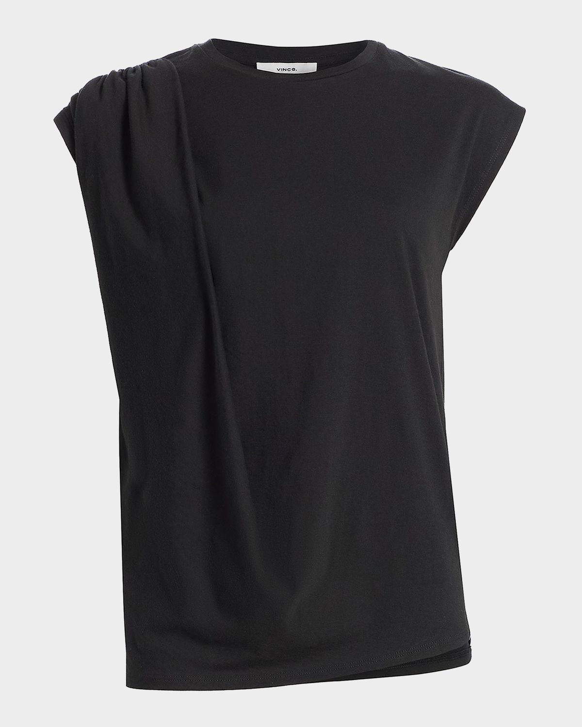 Vince Relaxed Short-Sleeve Draped Tee
