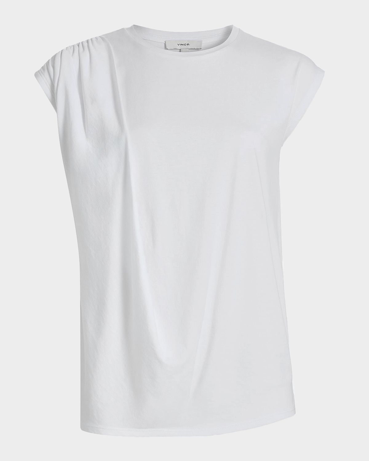 Vince Relaxed Short-Sleeve Draped Tee
