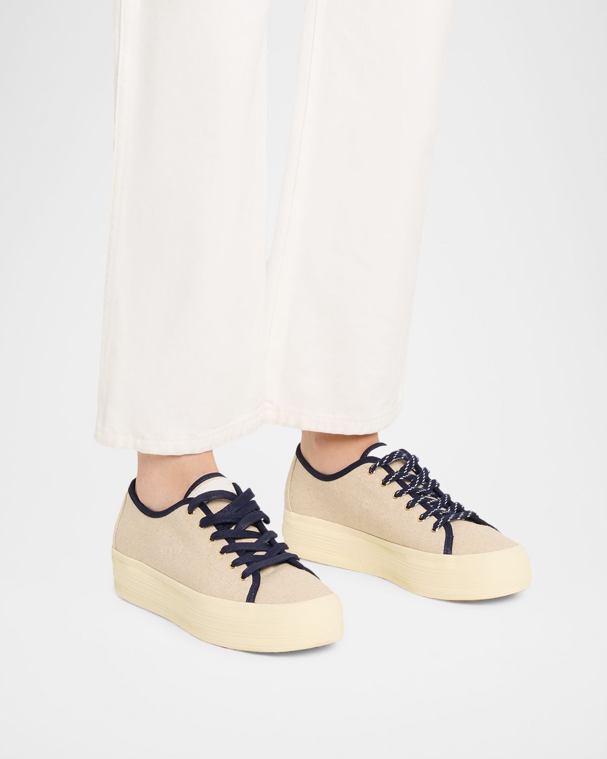 Veronica Beard Truett Platform Canvas Sneakers
