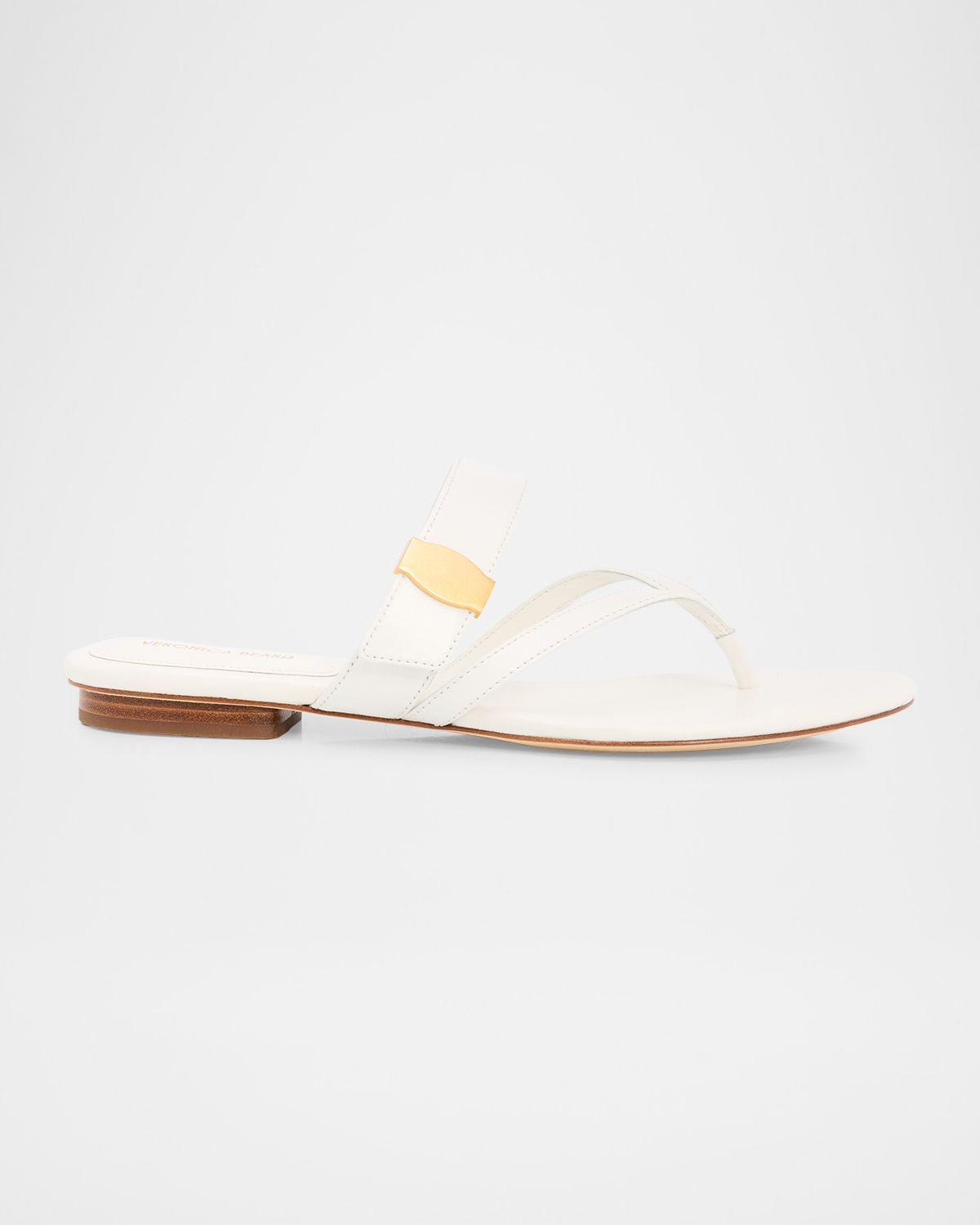 Veronica Beard Salva Dash Leather Thong Sandals