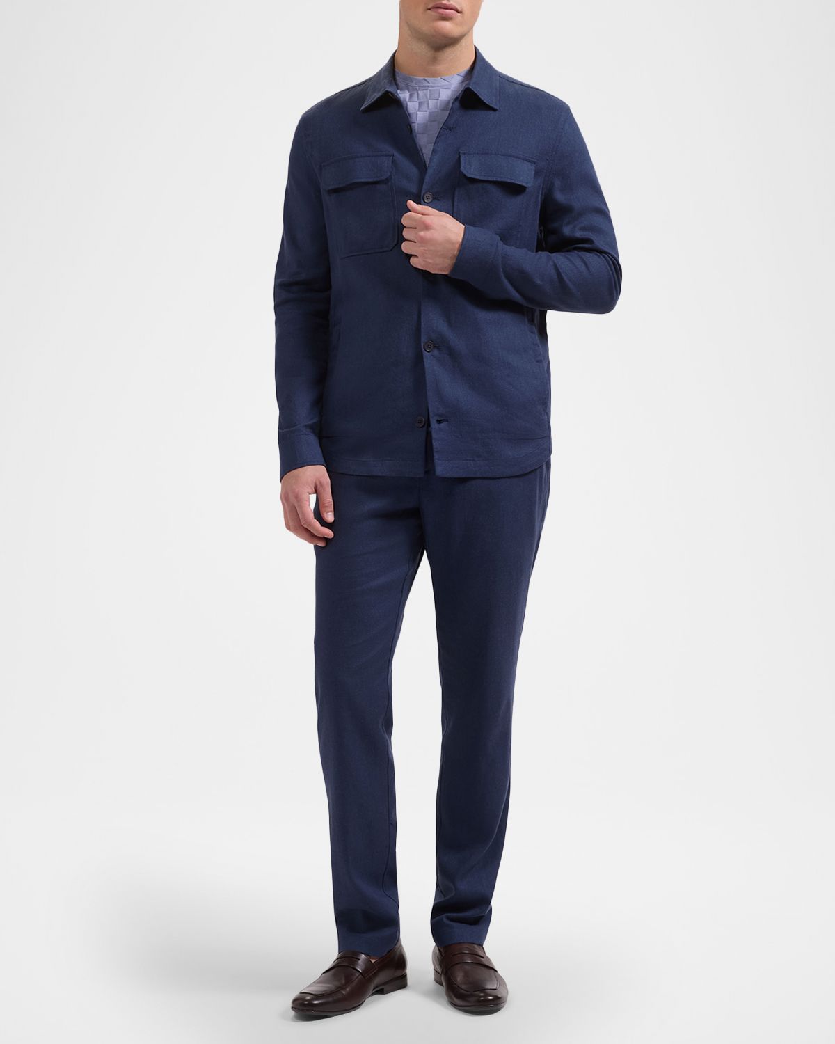 Bugatchi Men 's Aerolinen Button-Front Shirt | Thumbnail 6