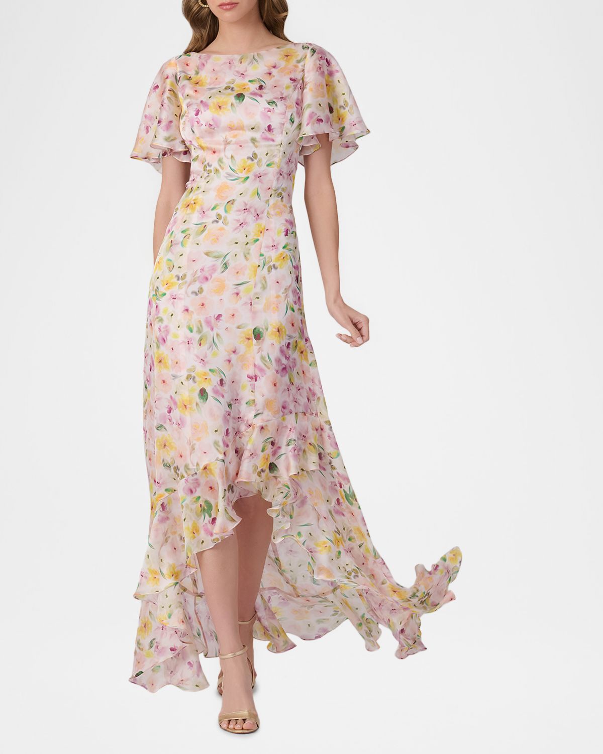 Shoshanna Chauncey Floral-Print Chiffon Maxi Dress