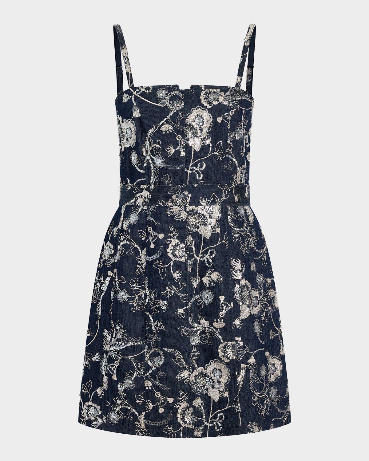 Cinq a Sept Garden Embroidered Mini Dress