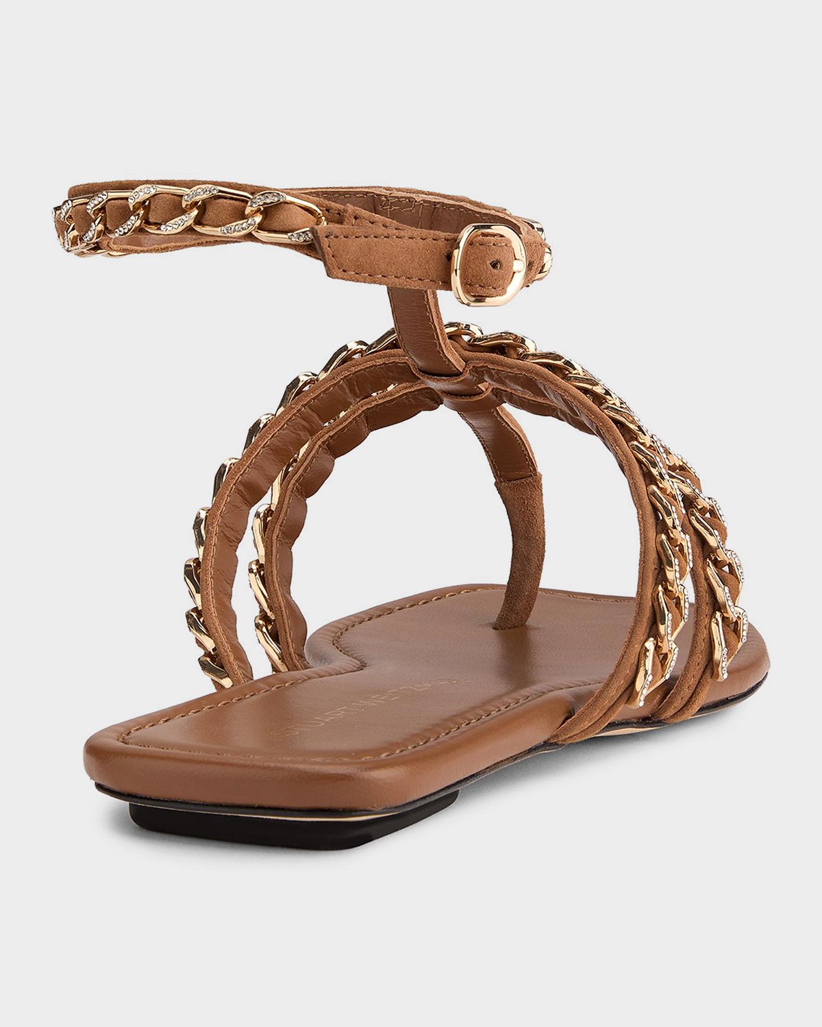 Stuart Weitzman Soluxe Crystal Suede Sandals