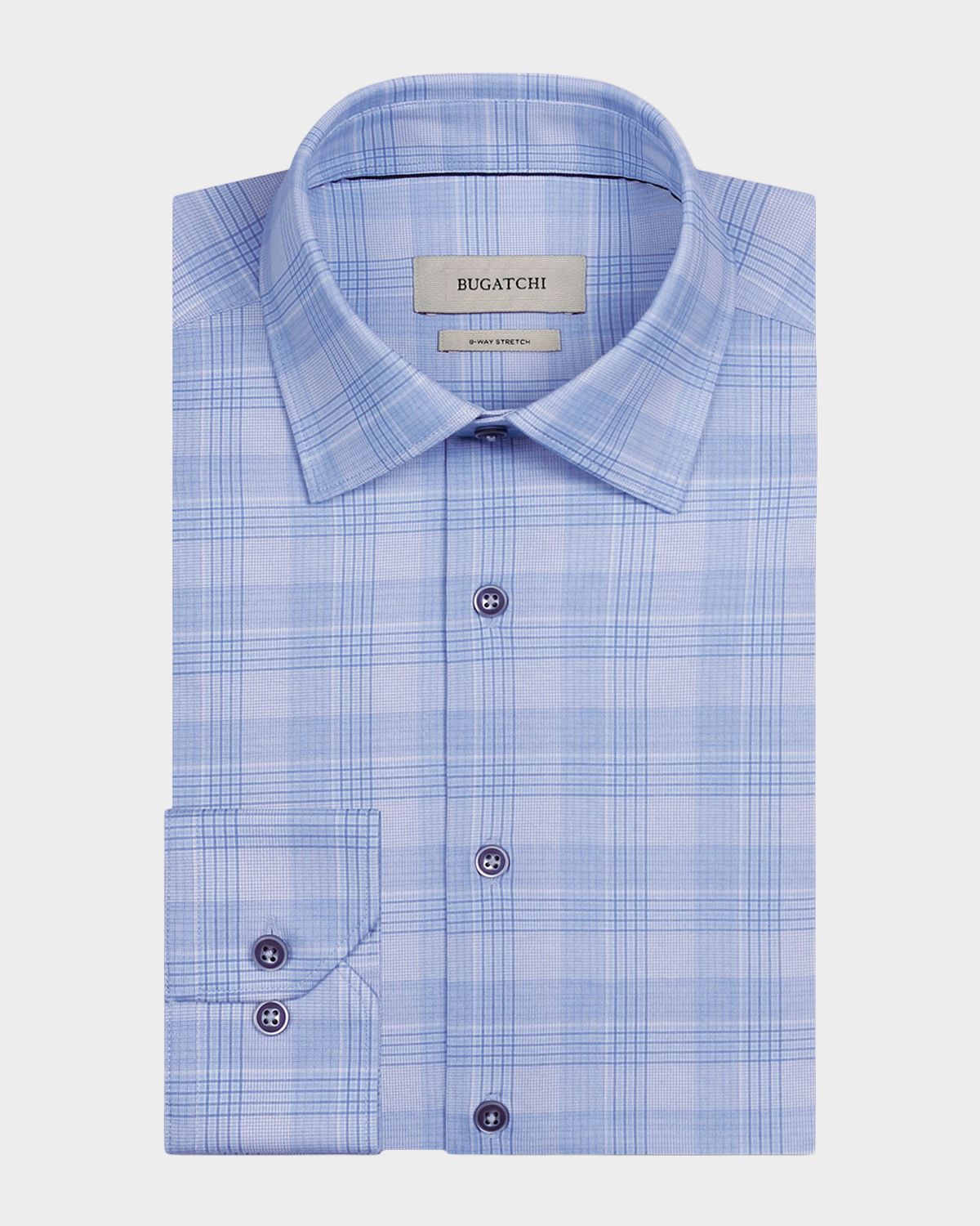 Bugatchi Men 's James OoohCotton Graph Plaid Dress Shirt