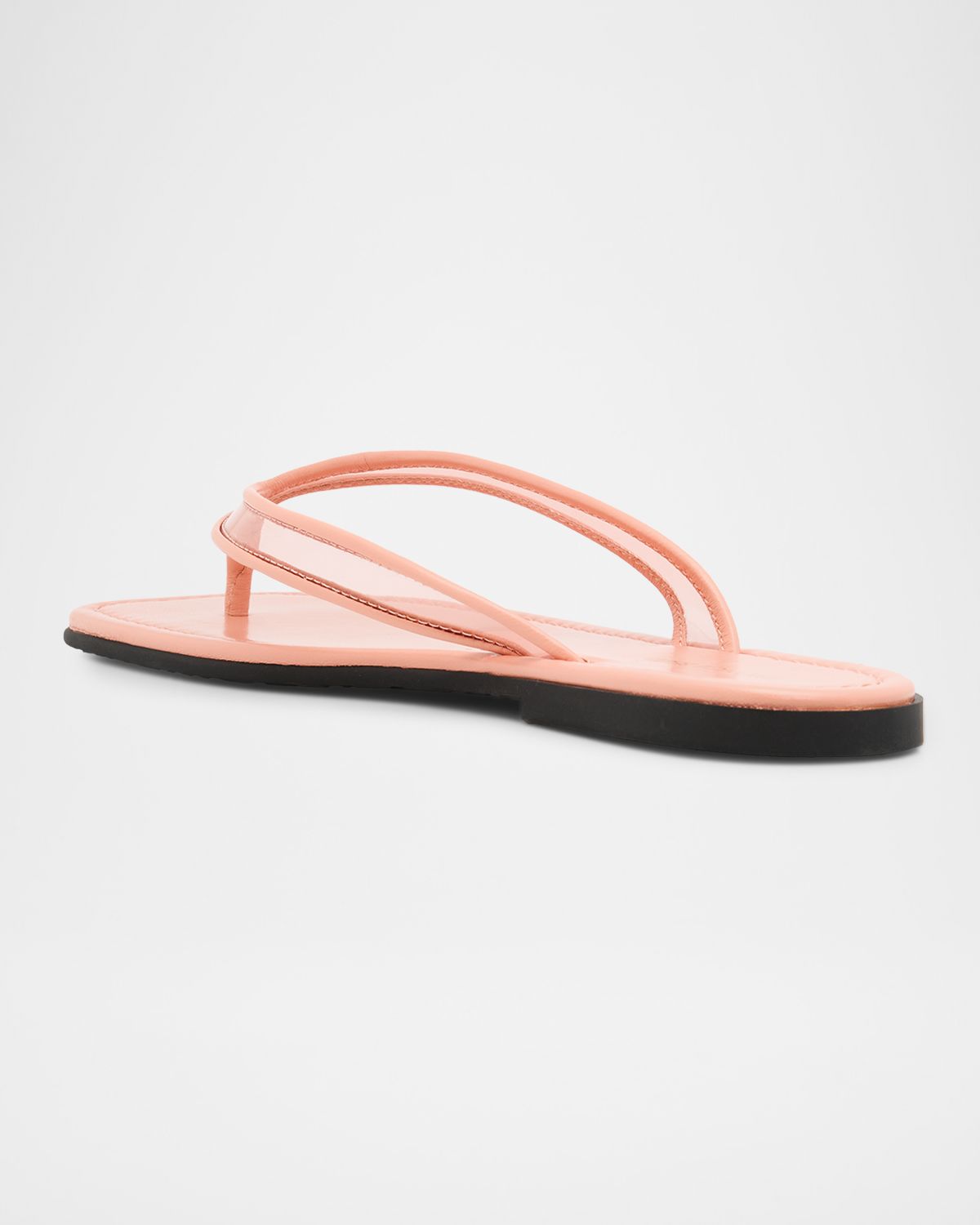 Veronica Beard Clea Leather-Trimmed Jelly Thong Sandals