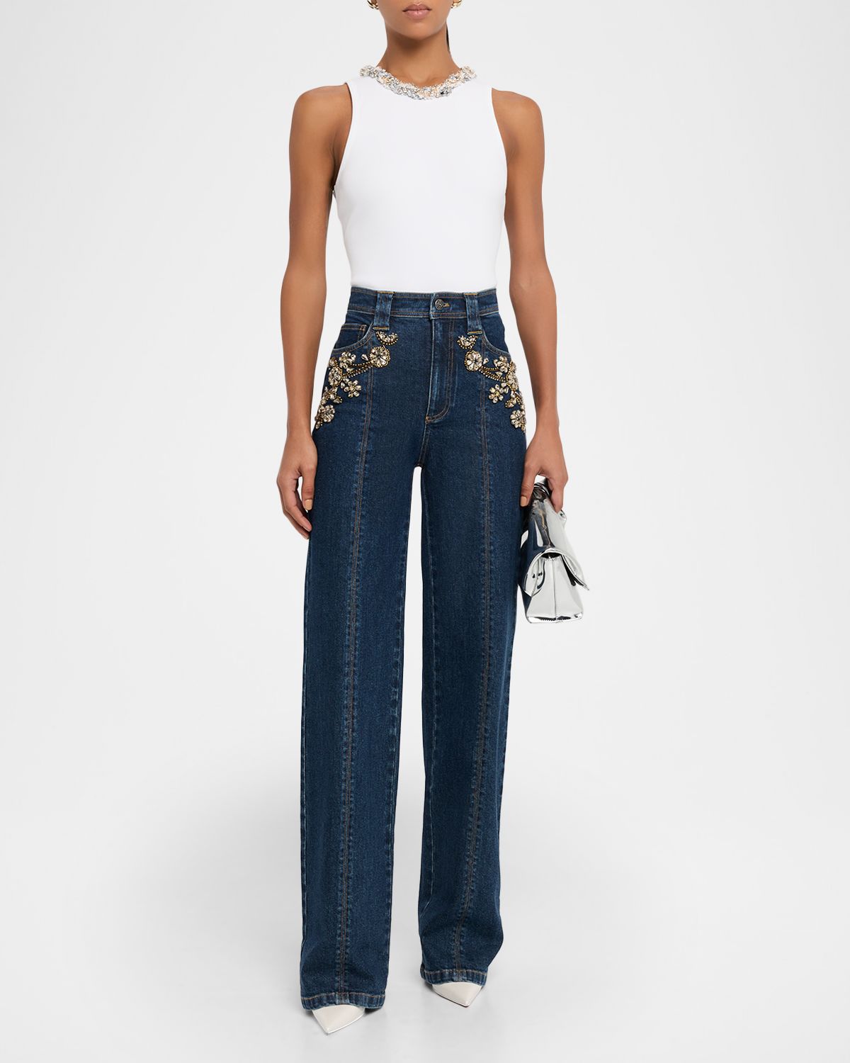 Cinq a Sept Cami Crystal Ivy Embellished Jeans