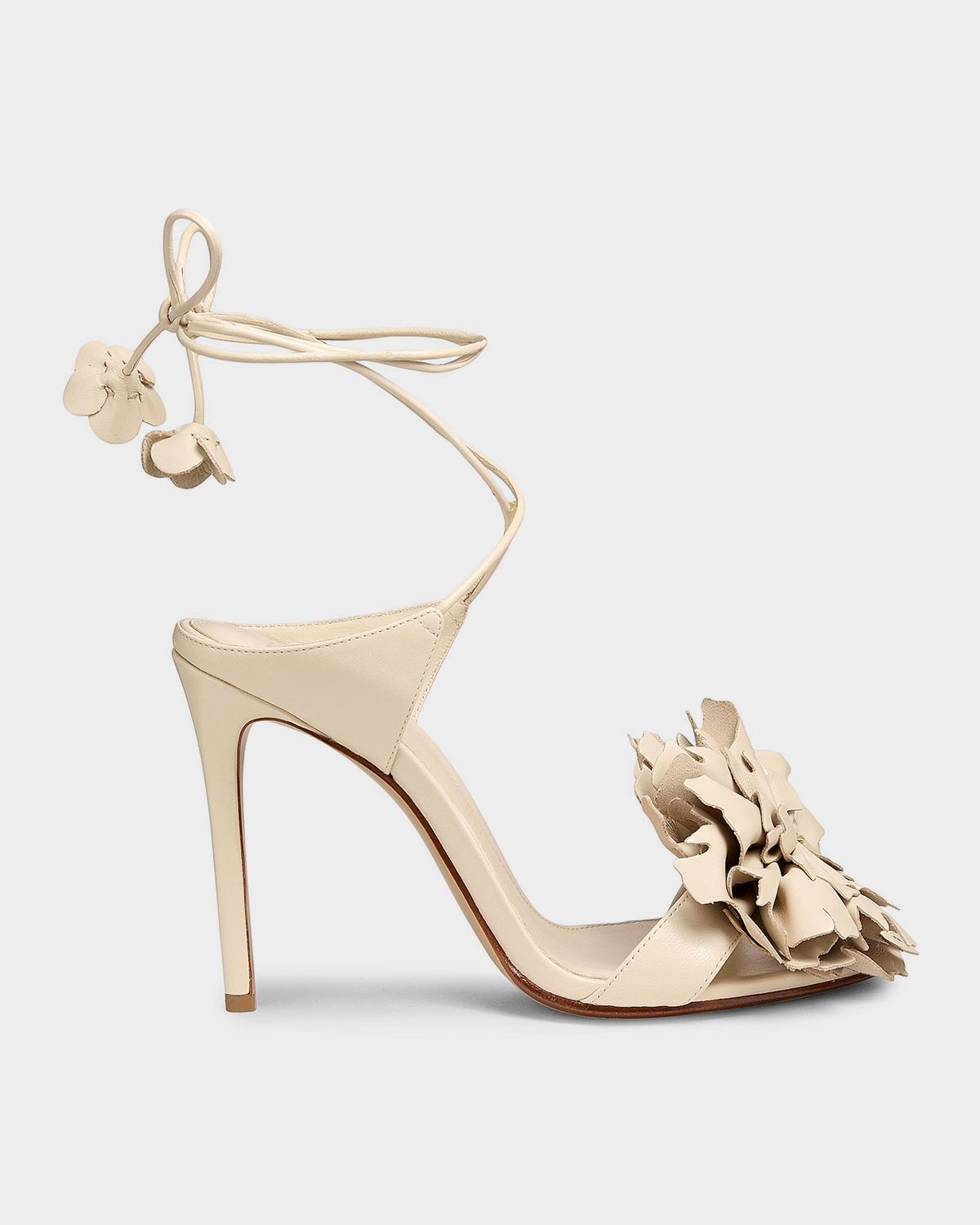 Alexandre Birman x Agua by Agua Bendita Ornela Leather Ankle-Wrap Sandals