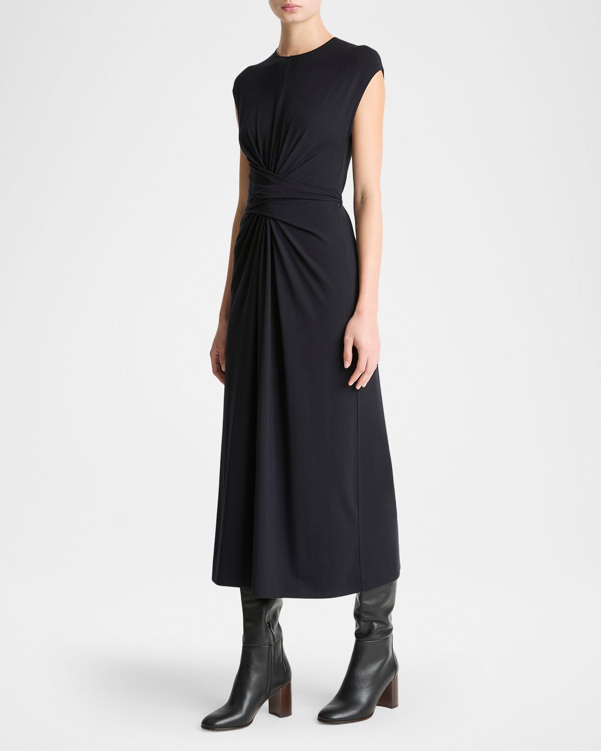 Vince Jersey Midi Wrap Dress