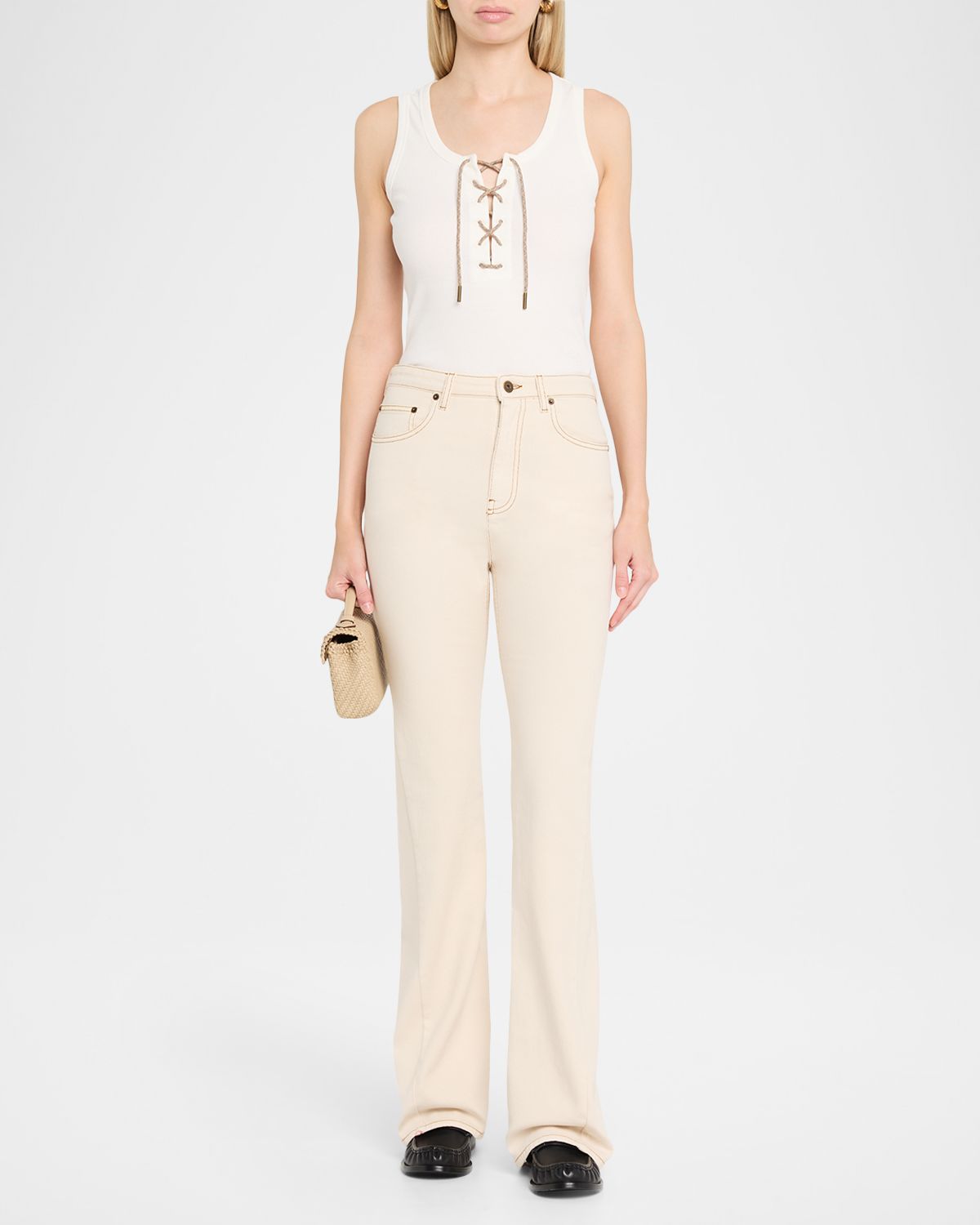 Burberry Donella Mid-Rise Straight-Leg Jeans