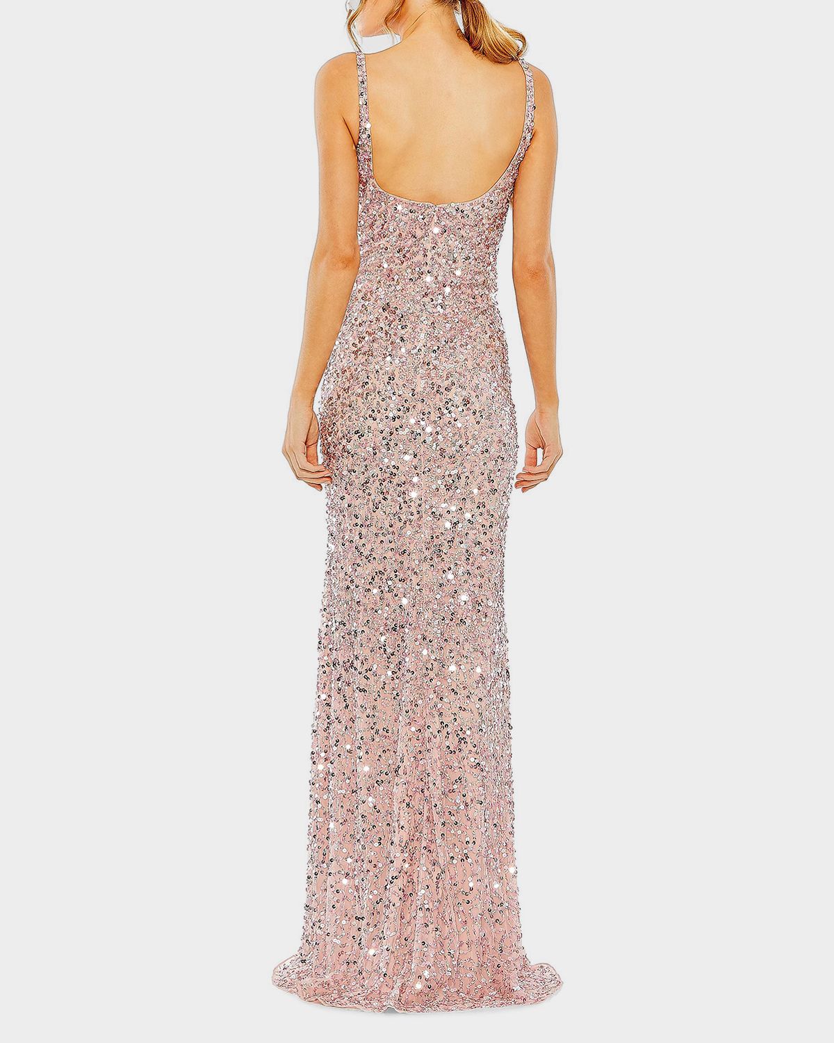 Mac Duggal Sleeveless Sequin Column Slip Gown | Thumbnail 3