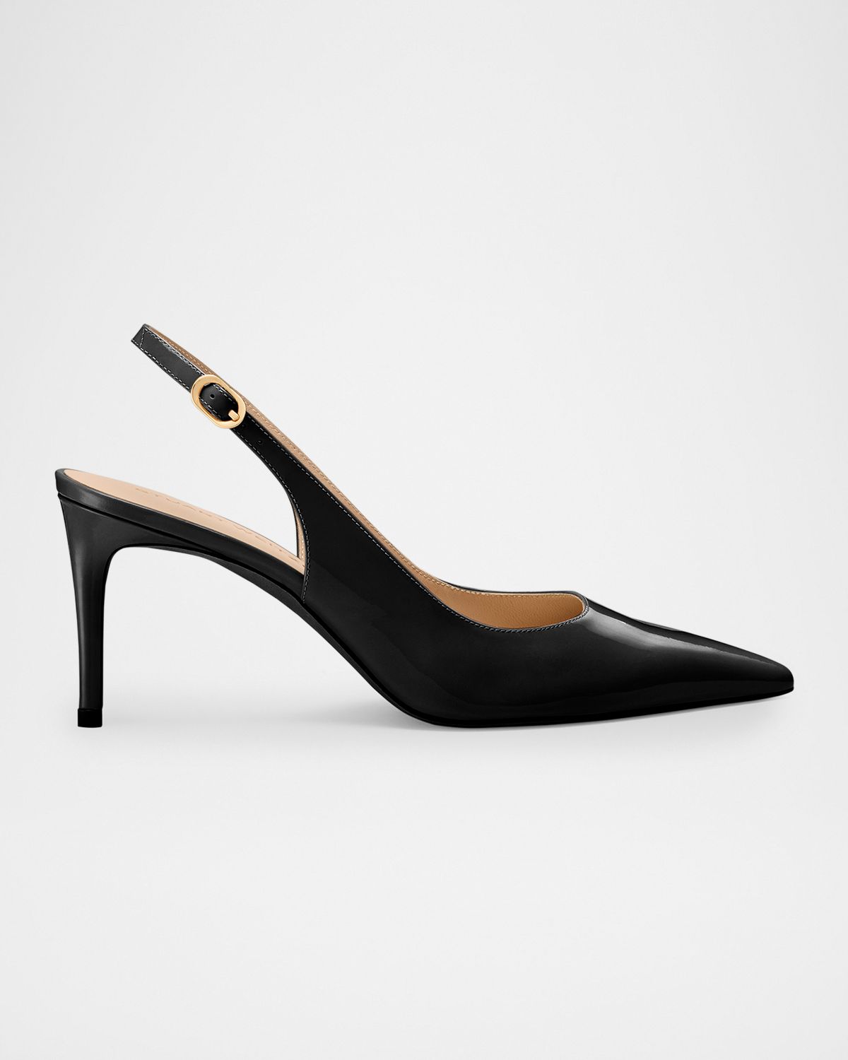 Stuart Weitzman 5mm Stuart Power Patent Leather Slingback Pumps