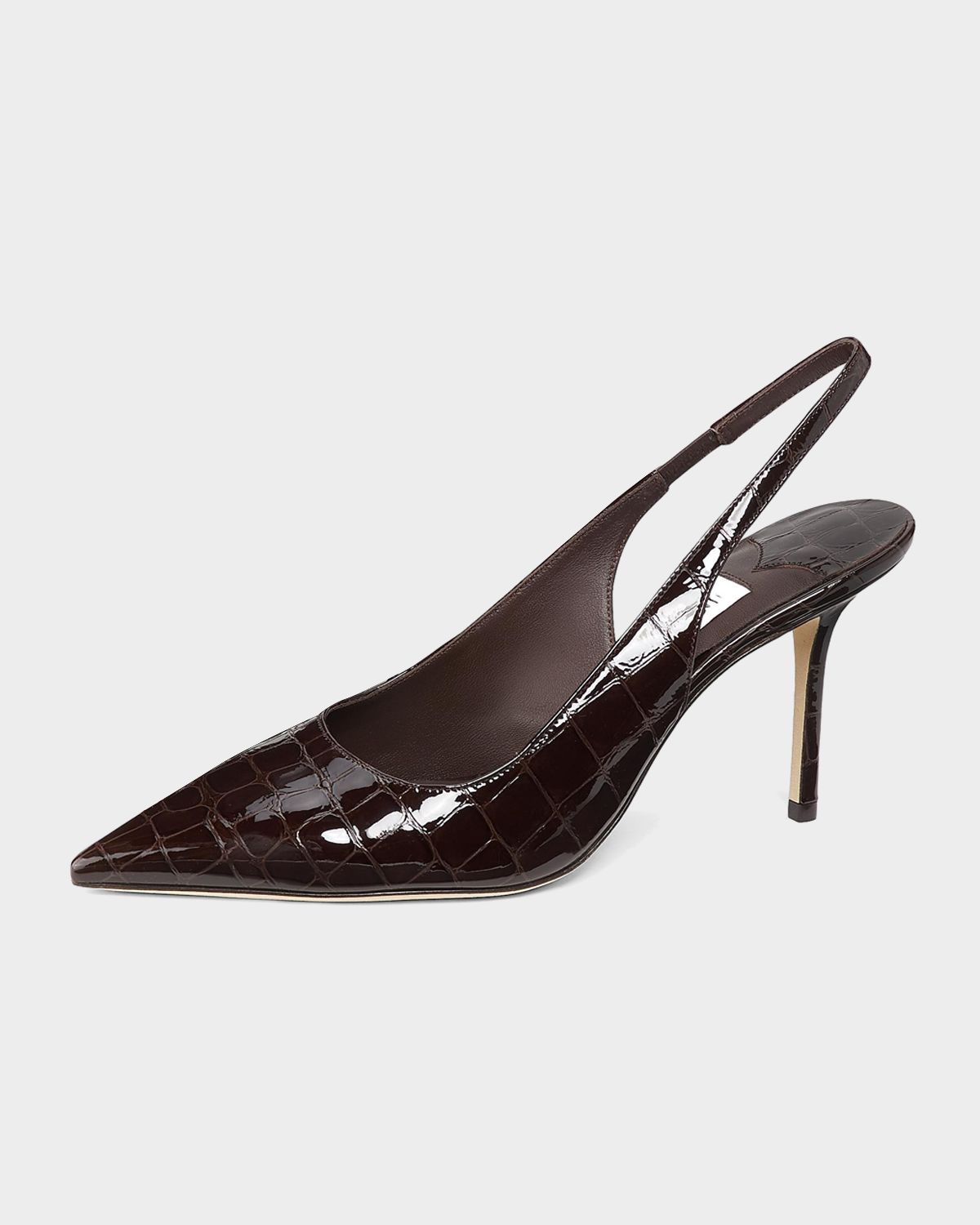 Jimmy Choo Love 85MM Croc-Embossed Leather Slingback Pumps - Women's Shoes