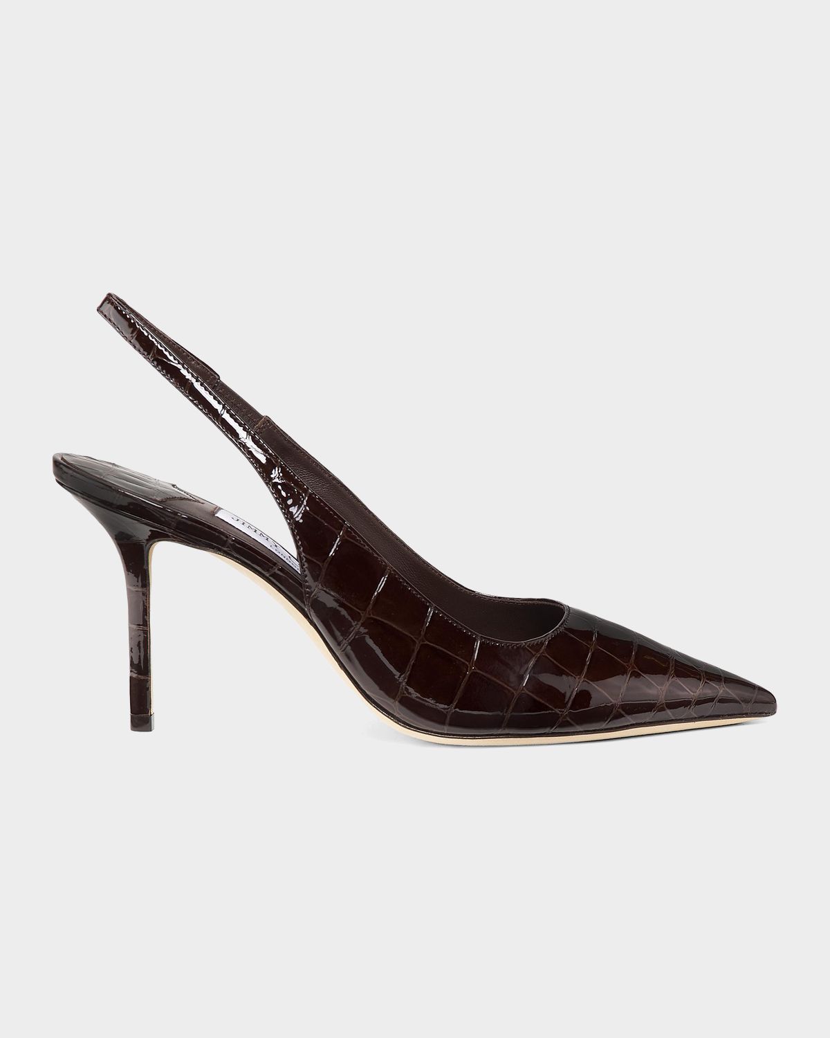 Jimmy Choo Love 85MM Croc-Embossed Leather Slingback Pumps