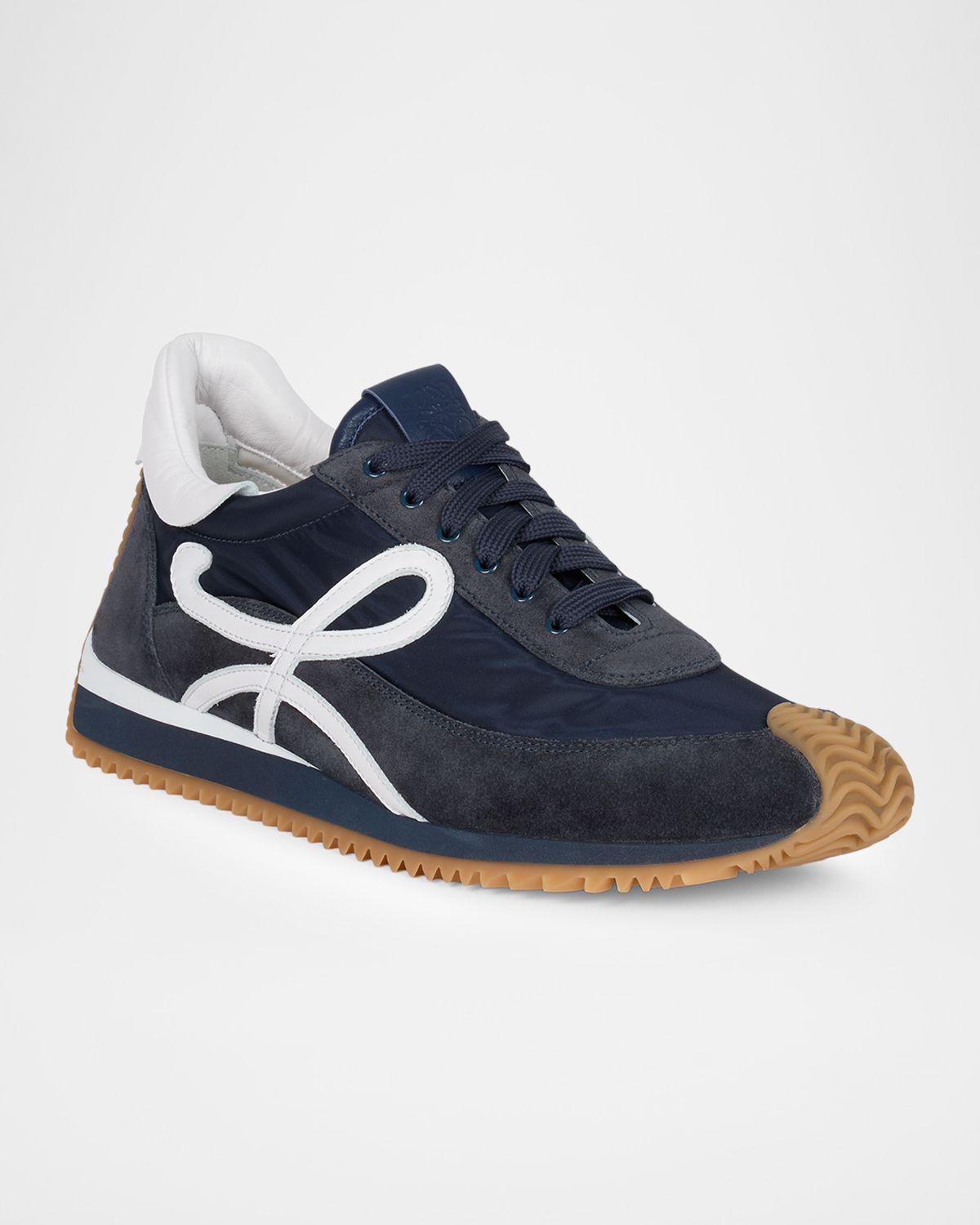 Loewe Men 's Flow Runner Nylon and Suede Sneakers