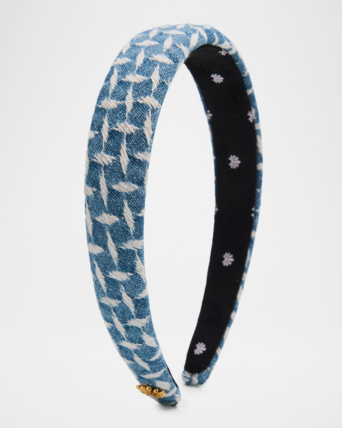 Lele Sadoughi Charlotte Lattice Denim Headband