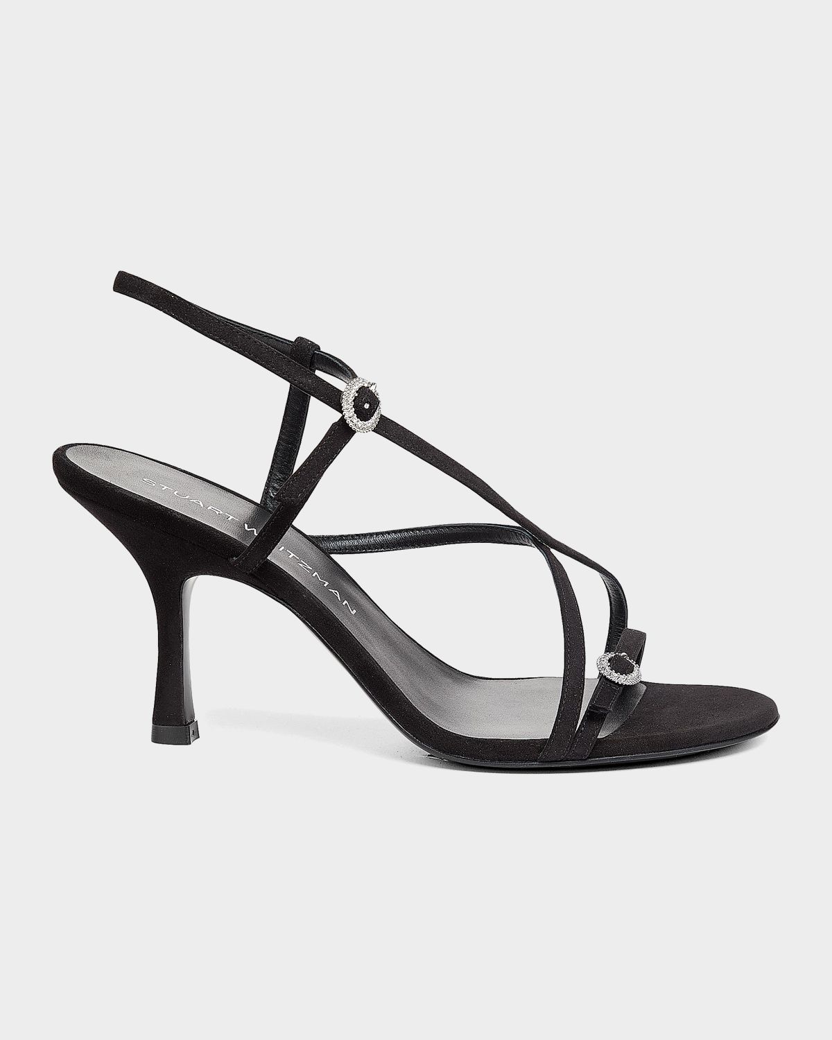 Stuart Weitzman 85mm Kensington Suede Strappy Sandals