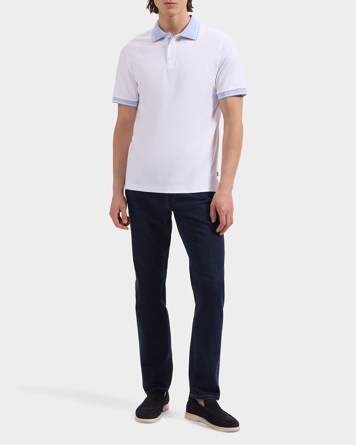 Bugatchi Men 's Pima Cotton Short-Sleeve Polo Shirt