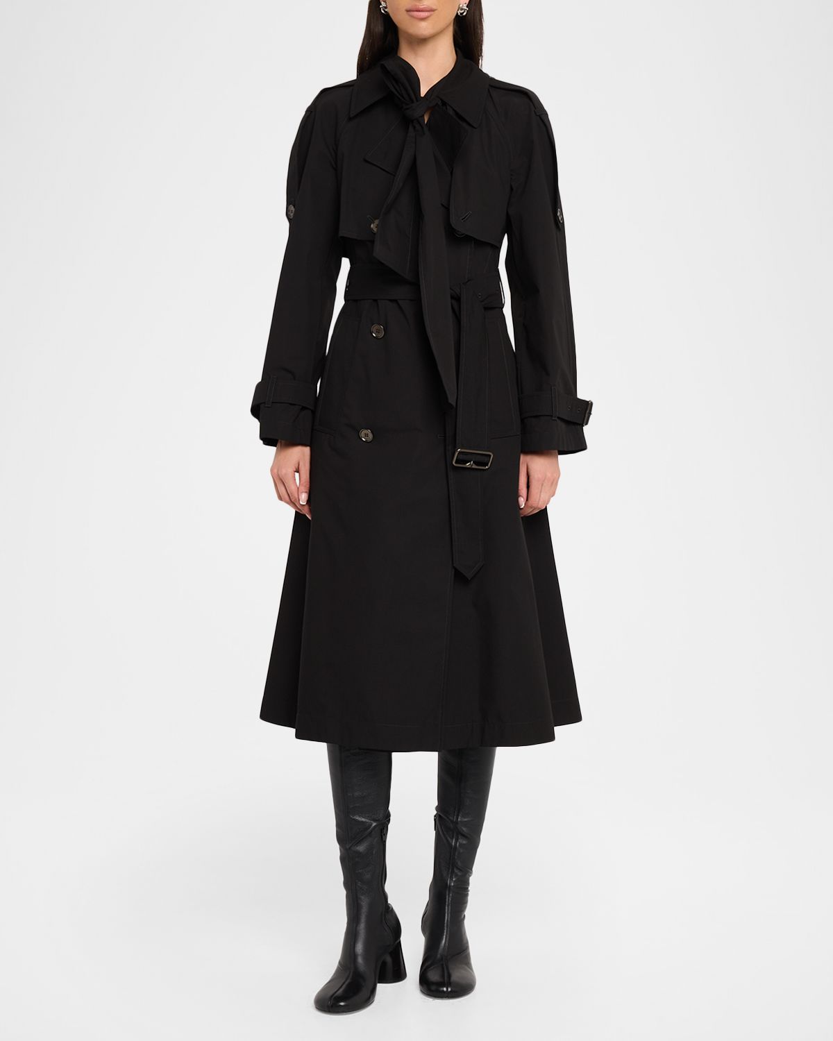 Burberry Trerose Belted Double-Breasted Trench Coat