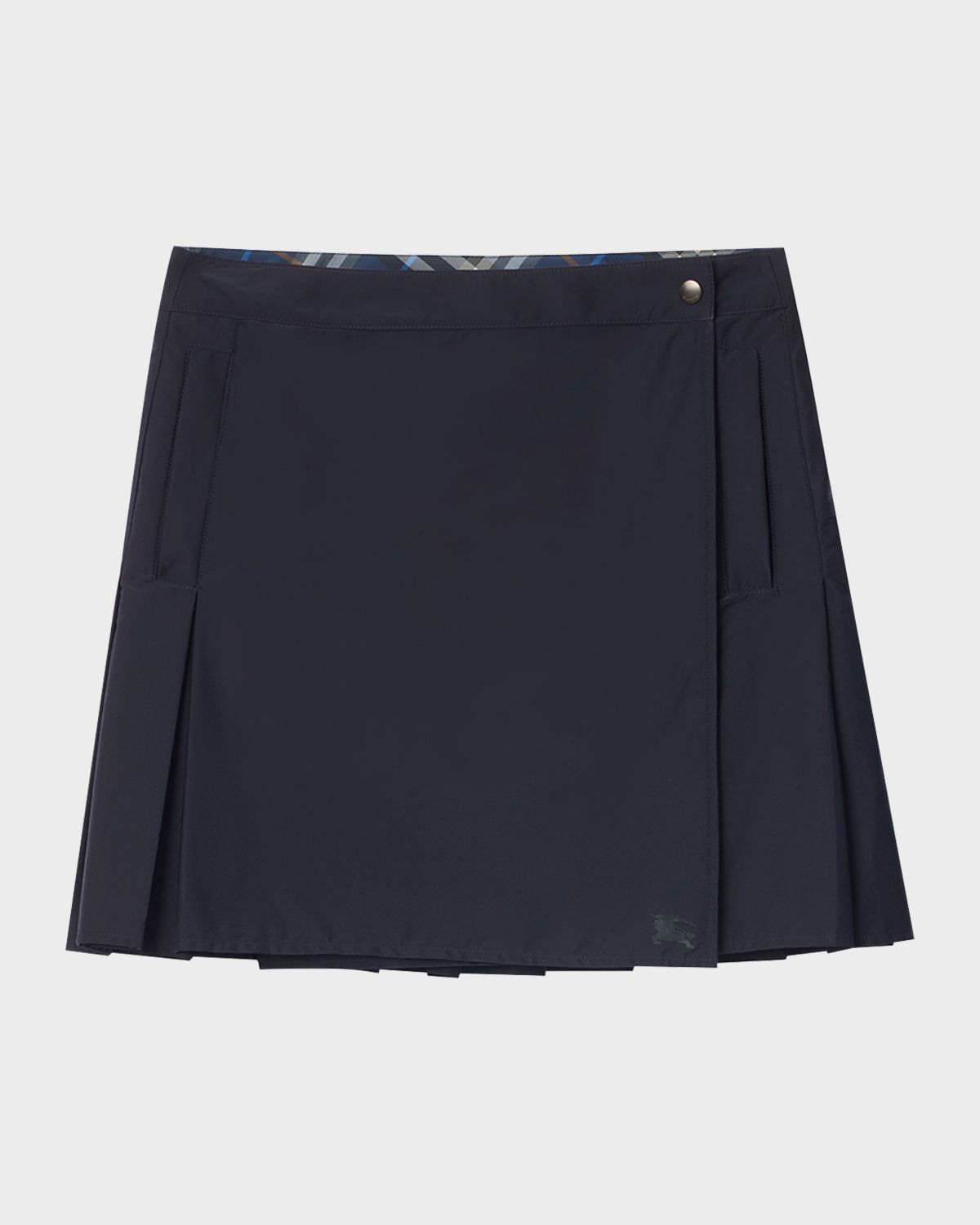 Burberry Nadina Pleated Mini Wrap Skirt