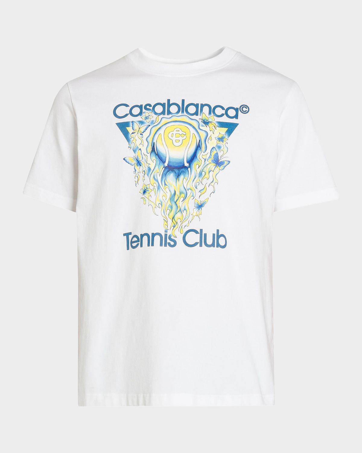 CASABLANCA Tennis Club Icon Cotton Crewneck T-Shirt