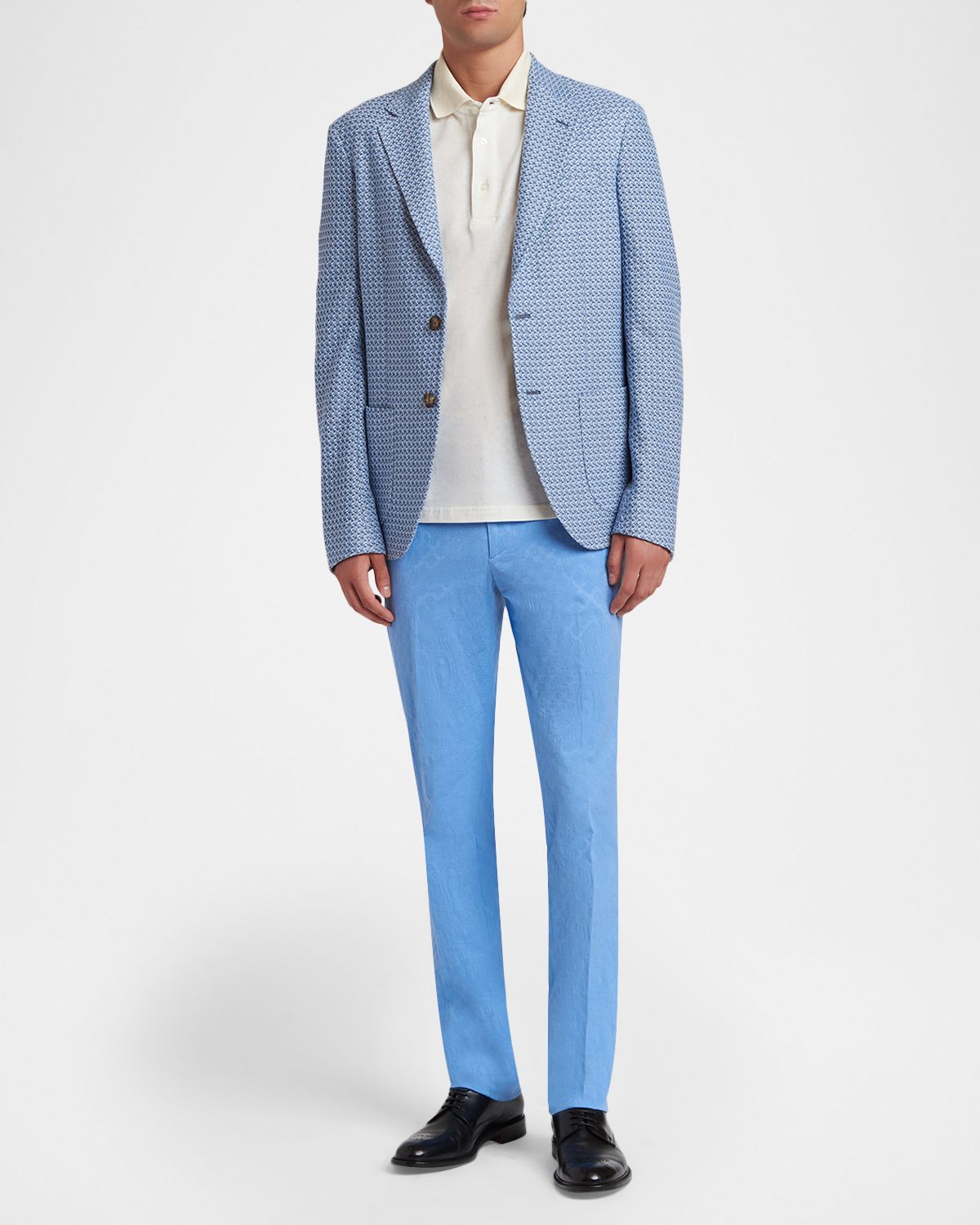Etro Men 's Roma Honeycomb Cotton Two-Button Sport Jacket | Thumbnail 8 Etro Men 's Roma Honeycomb Cotton Two-Button Sport Jacket | Thumbnail 8