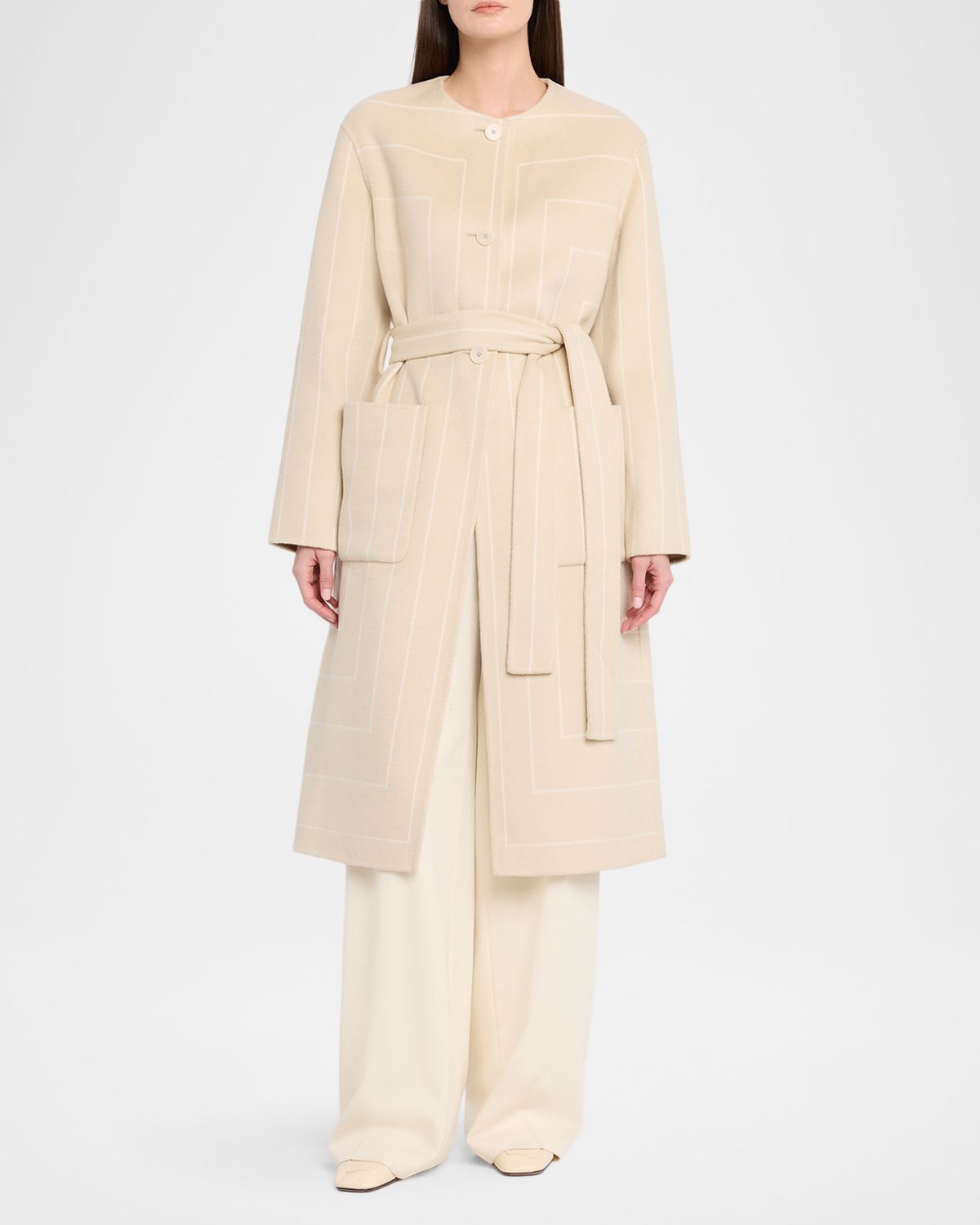 Joseph Belted Geometric Double-Face Coat | Thumbnail 5