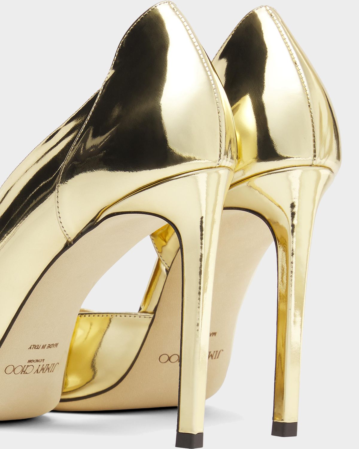 Jimmy Choo 100mm Brigitte Metallic Leather Pumps