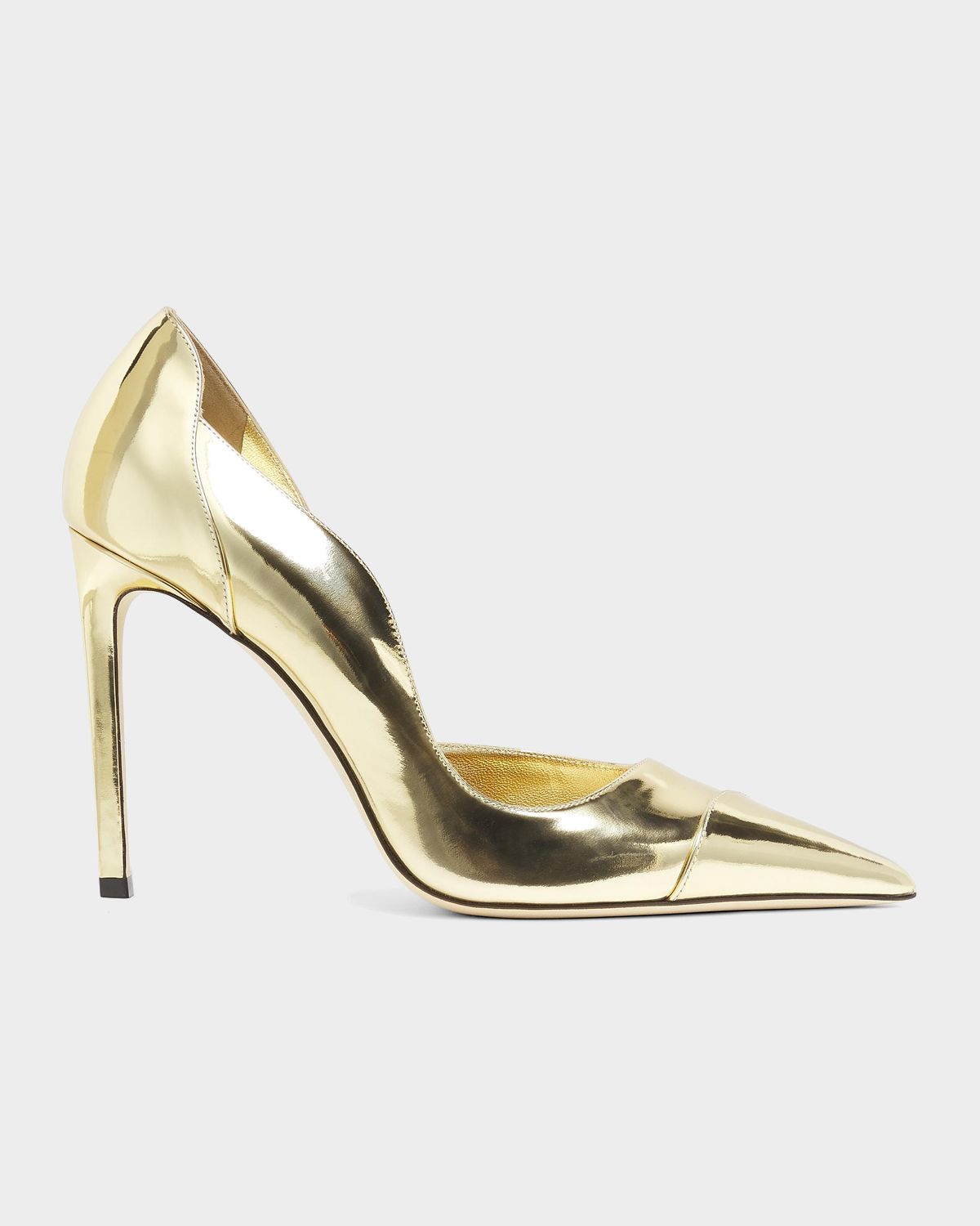 Jimmy Choo 100mm Brigitte Metallic Leather Pumps