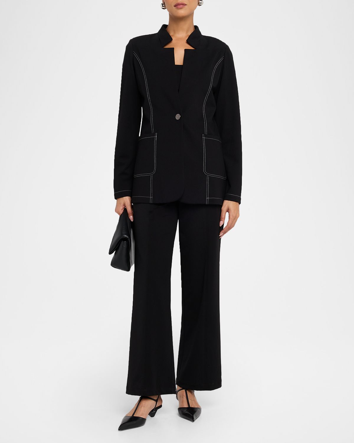 Misook Single-Button Ponte Blazer | Thumbnail 5 Misook Single-Button Ponte Blazer | Thumbnail 5
