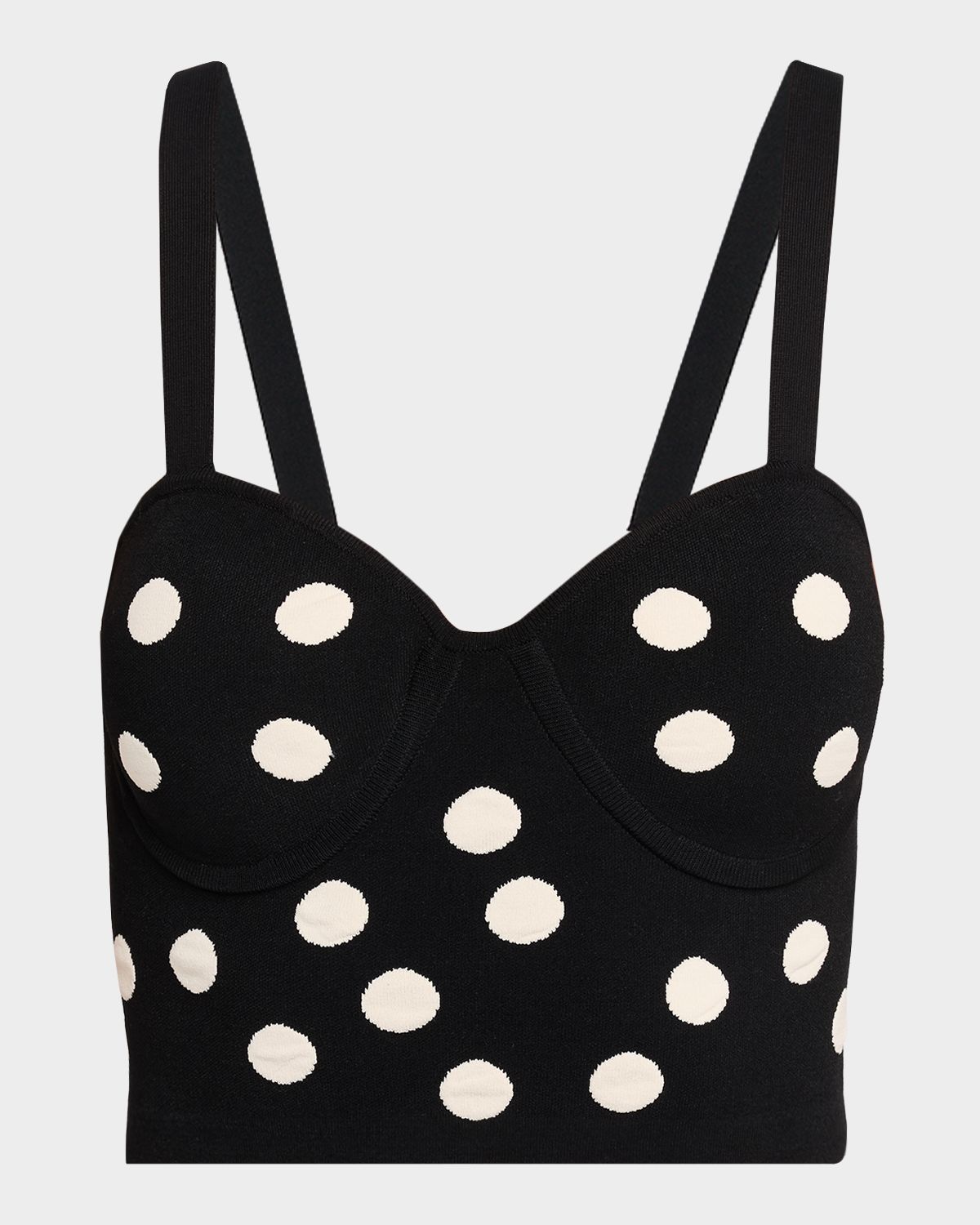 L 'Agence Tula Polka Dot Knit Bra Top
