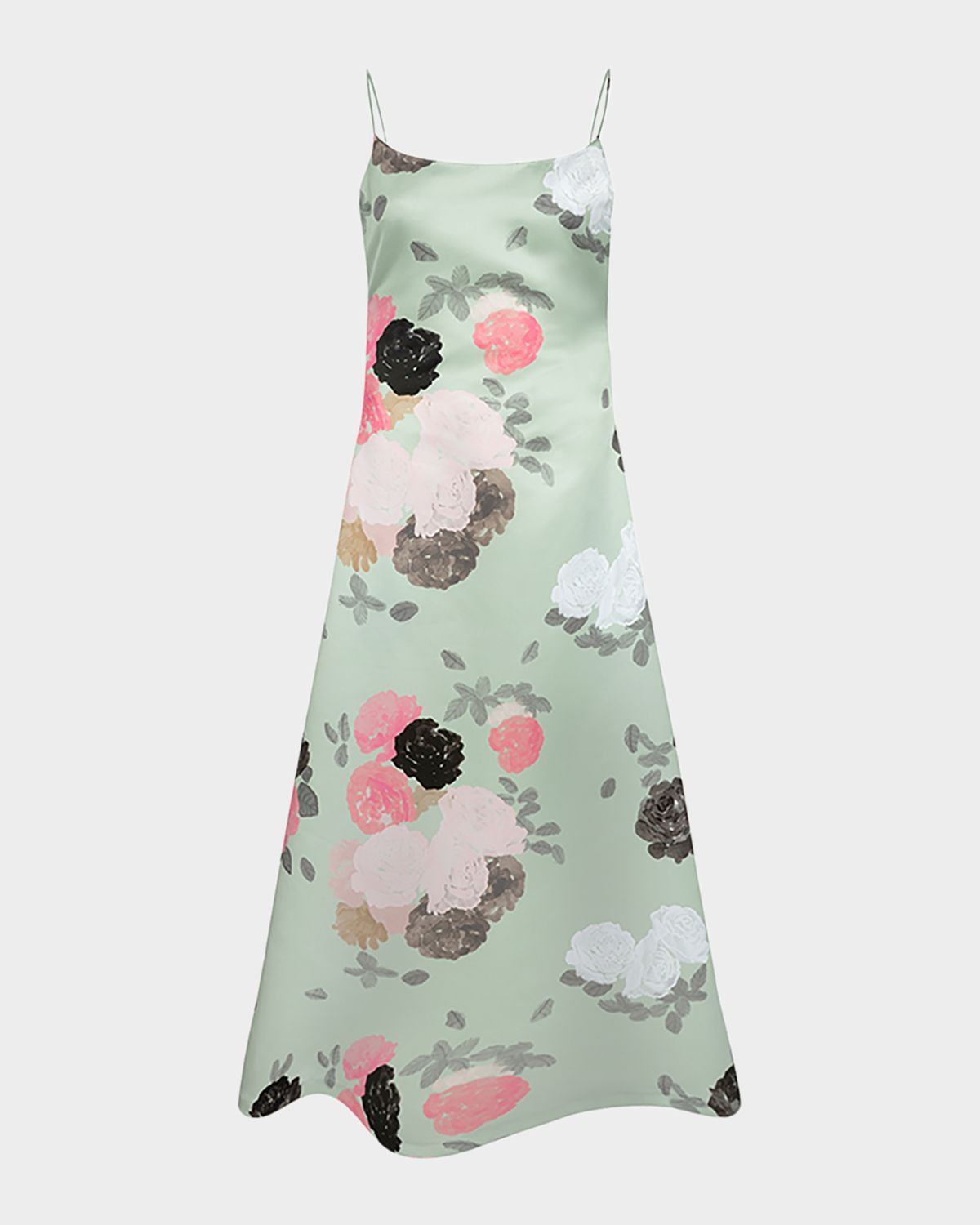 BERNADETTE Nicole Floral Satin Midi Dress