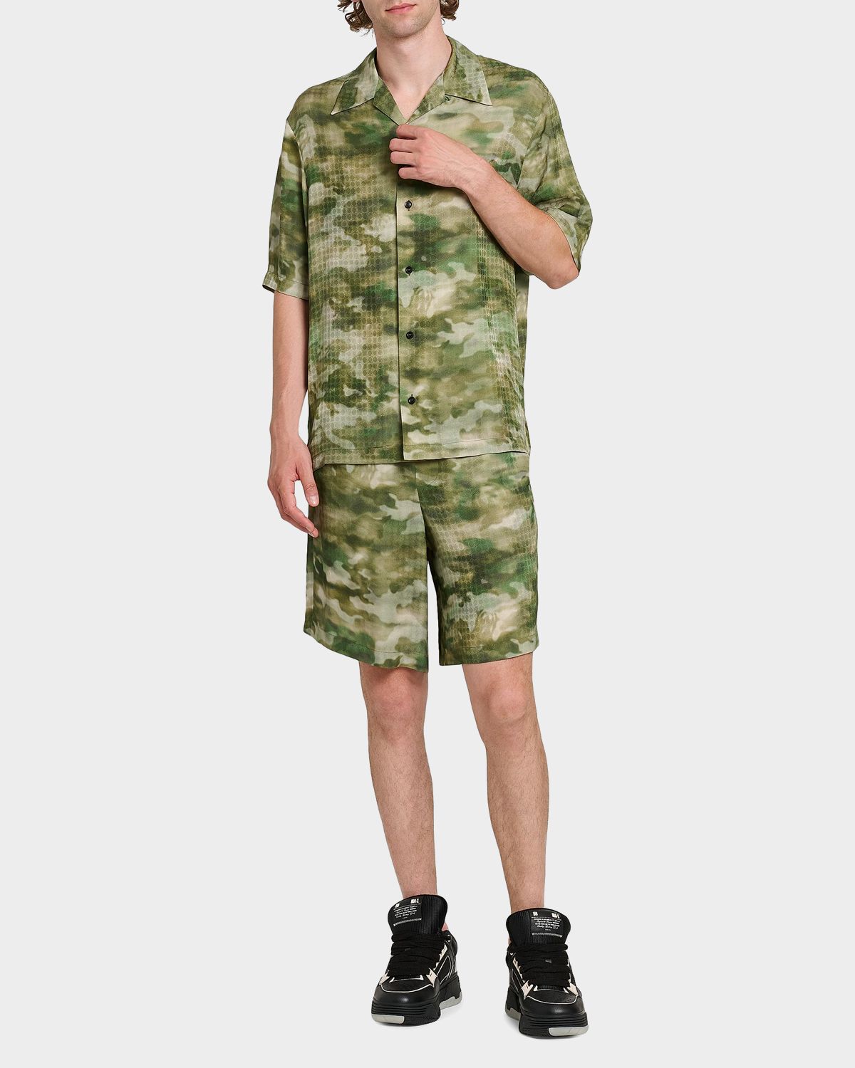 Amiri Ma Quad Camouflage Button-Front hirt