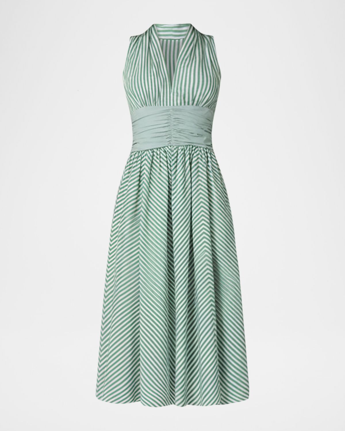Shoshanna Miriam Chevron-Print Halter Midi Dress