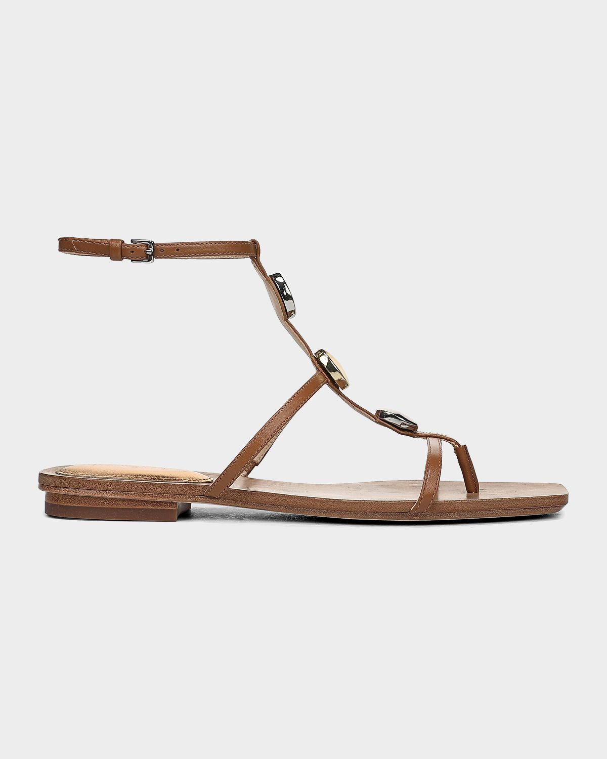 Veronica Beard Alba Embellished Strappy Leather Sandals
