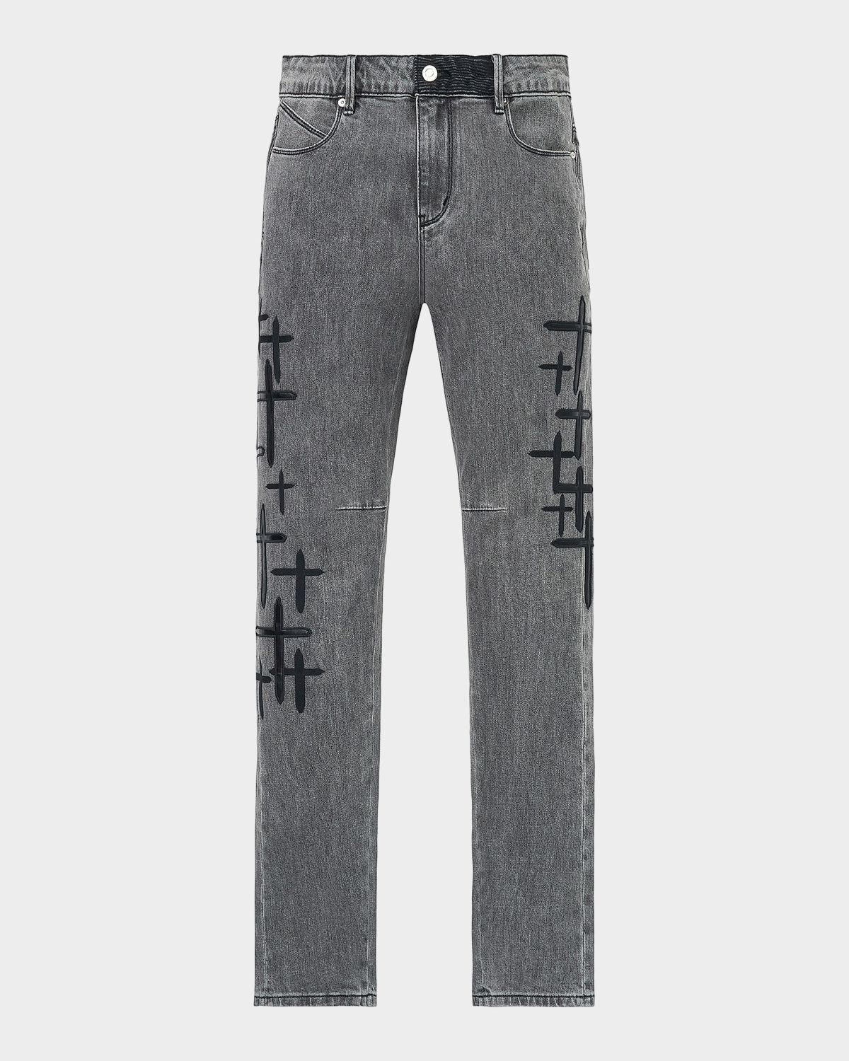 RTA Bryant Logo-Patch Skinny Jeans