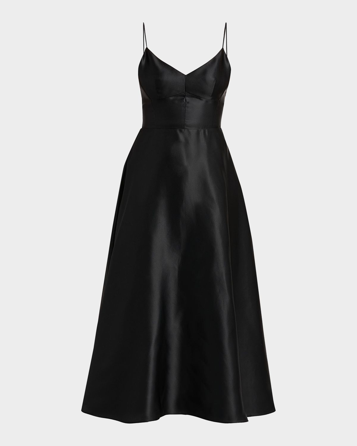Alberta Ferretti Sleeveless Silk Organza Midi Dress