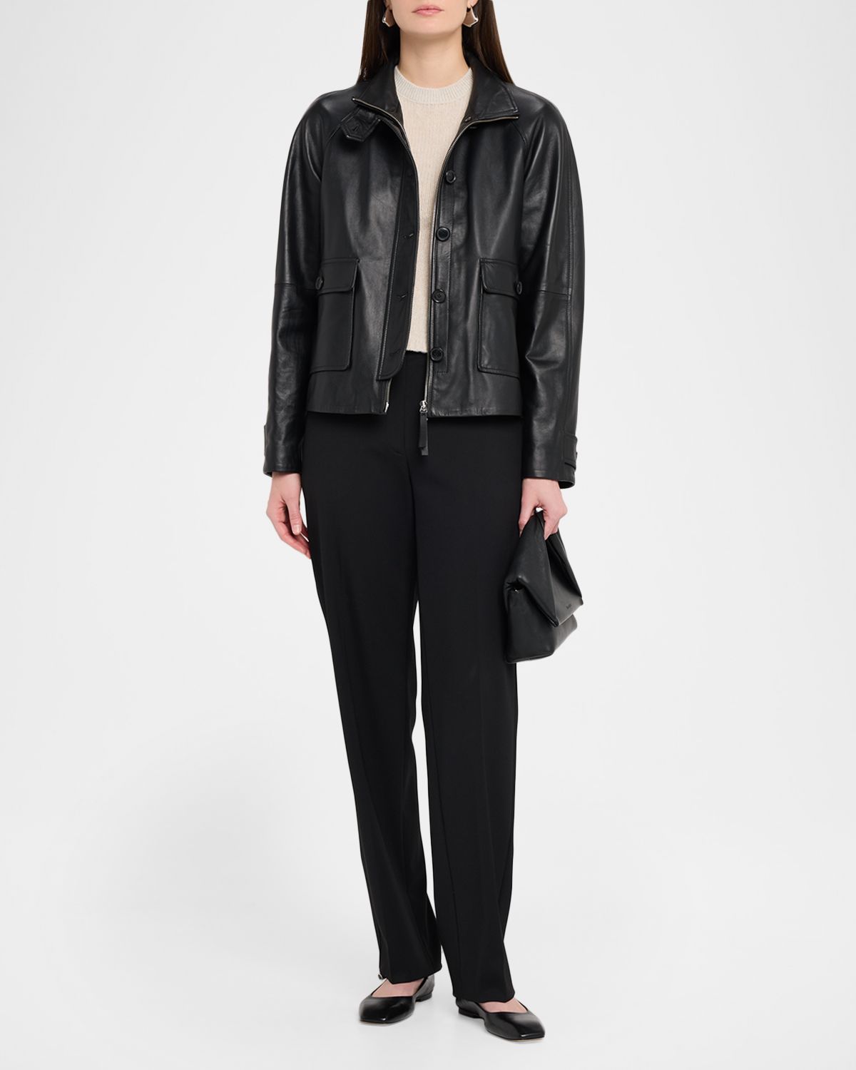 Proenza Schouler White Label Gio Lambskin Leather Jacket