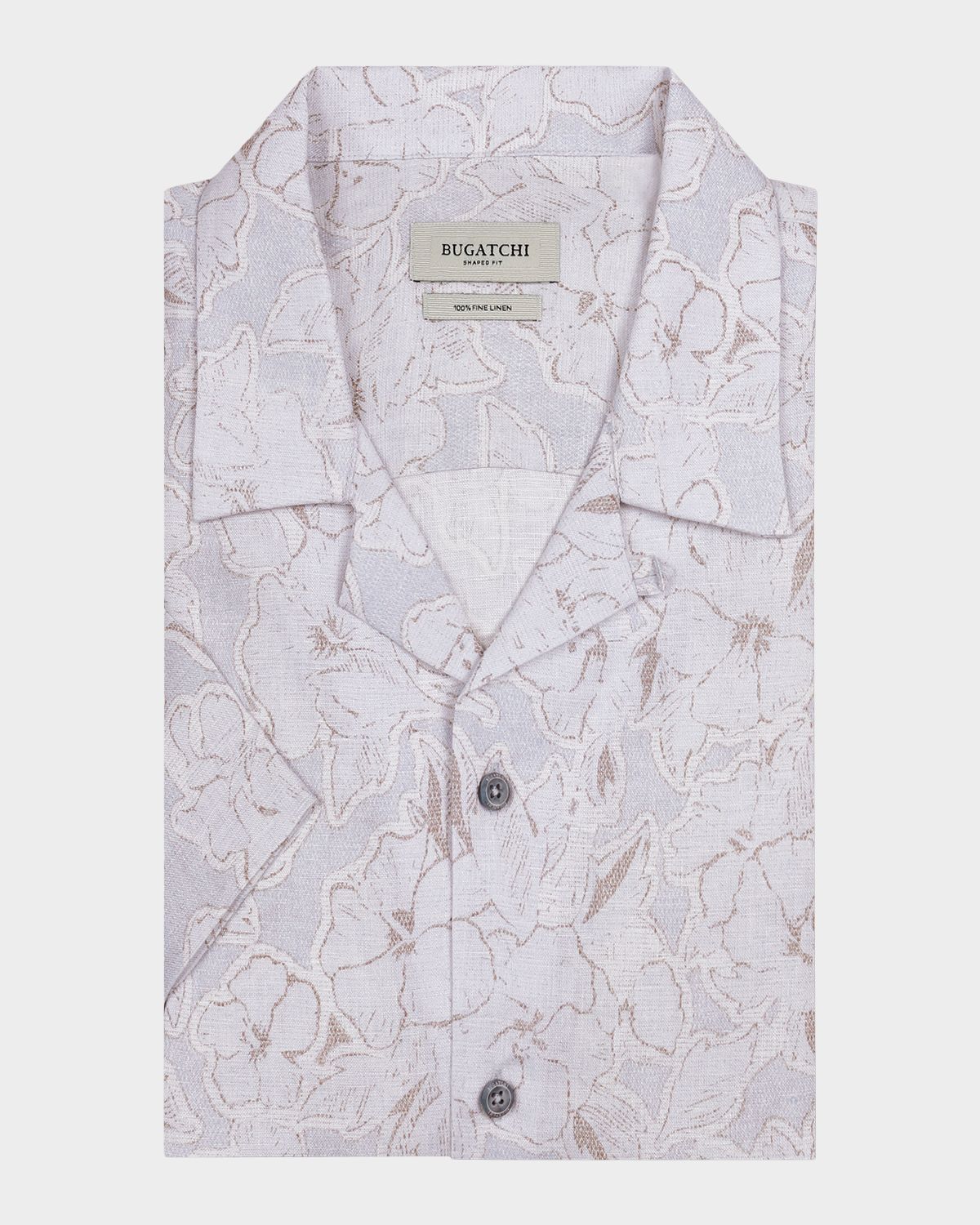 Bugatchi en 's Jackson Linen Floral Short-Sleeve Camp Shirt