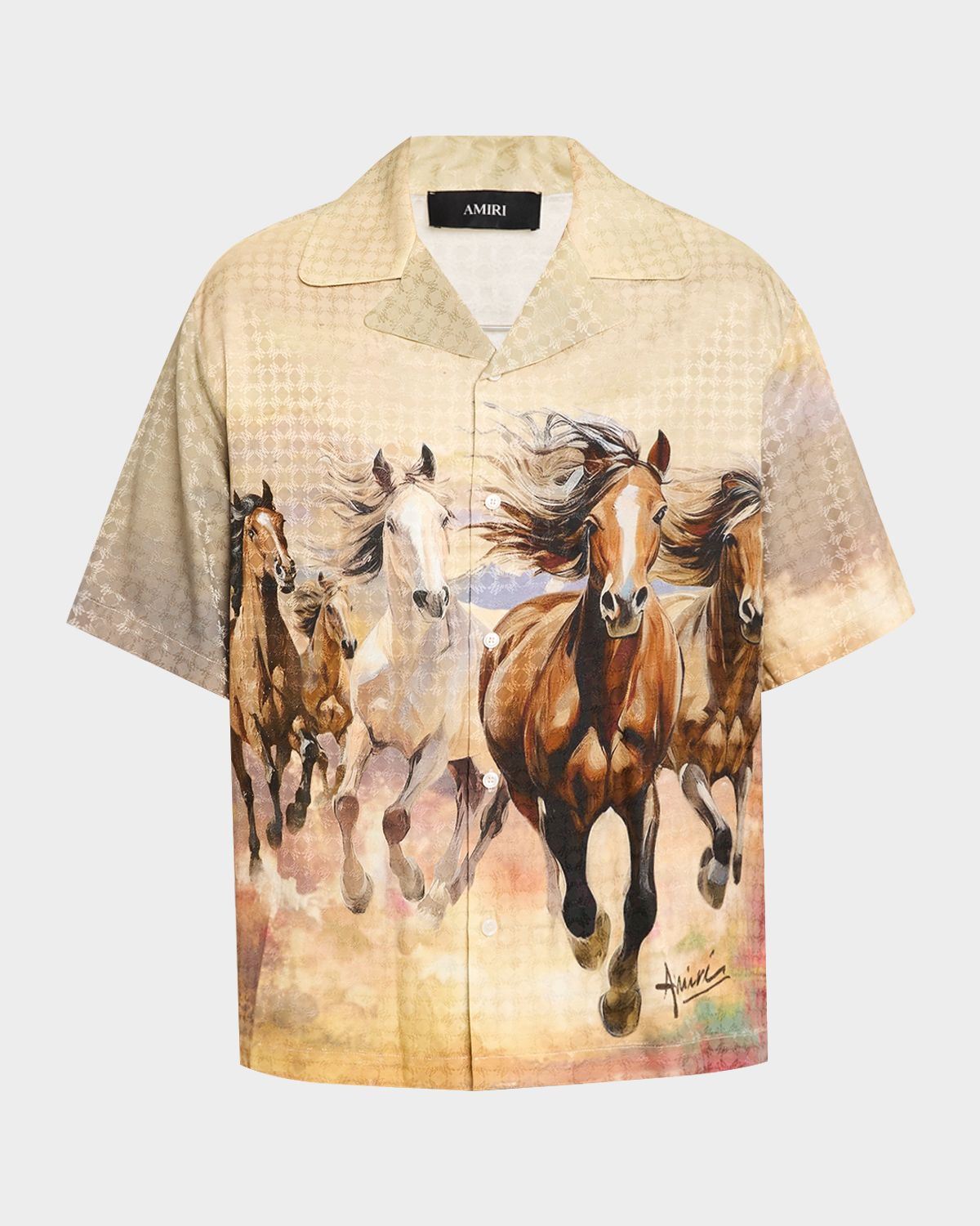 Amiri Men 's Year of The Horse MA Quad Camp Shirt