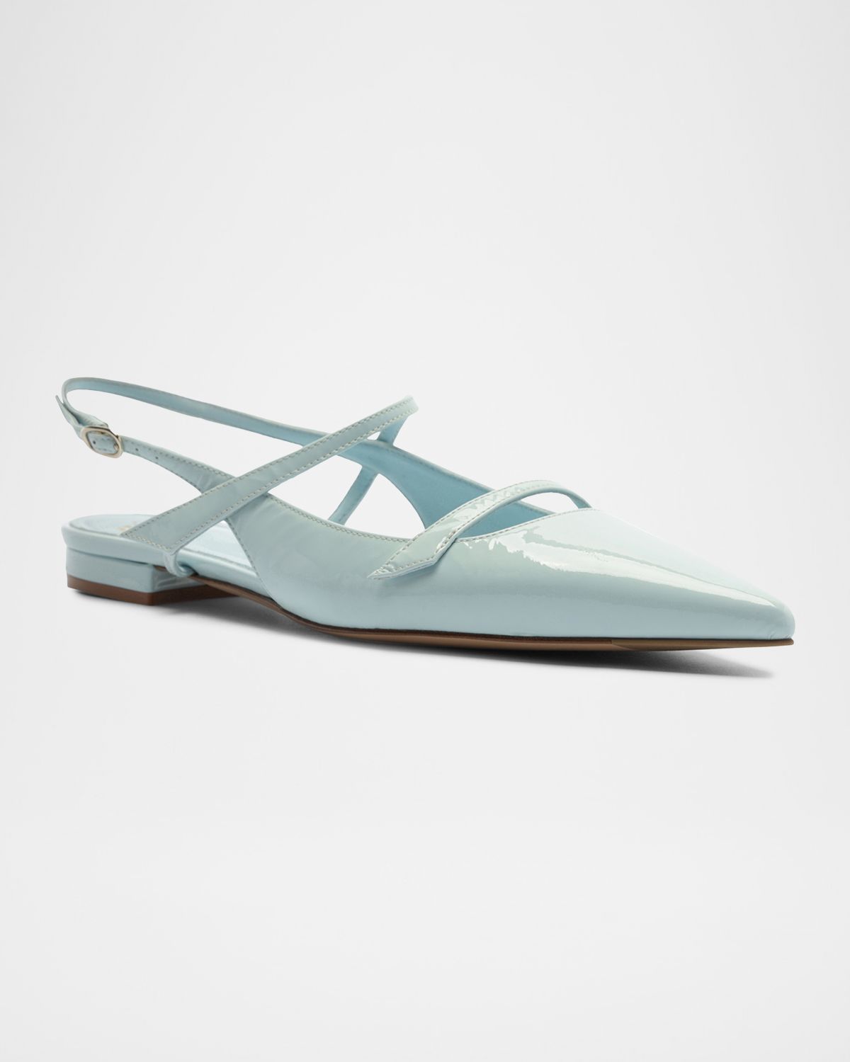 Alexandre Birman Tita Leather Slingback Flats
