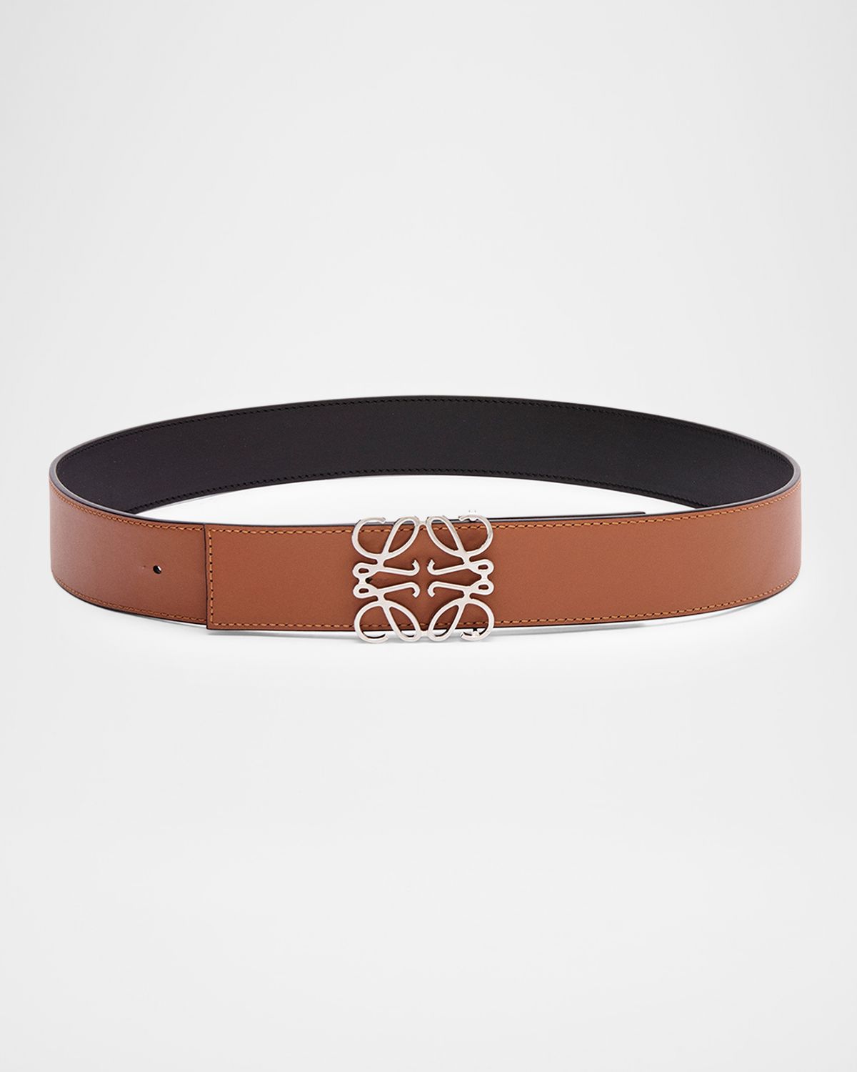 Loewe Men 's Reversible Anagram Leather Belt | Thumbnail 4
