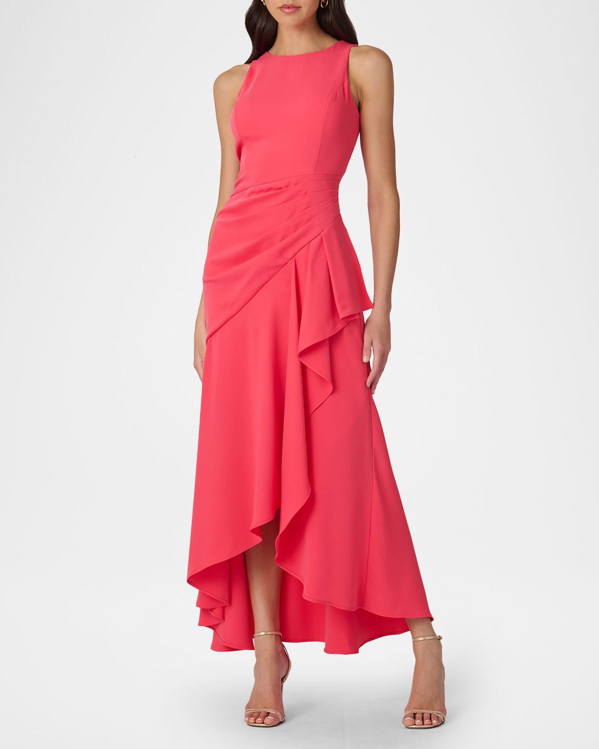 Shoshanna Verena Draped High-Low Maxi Dress