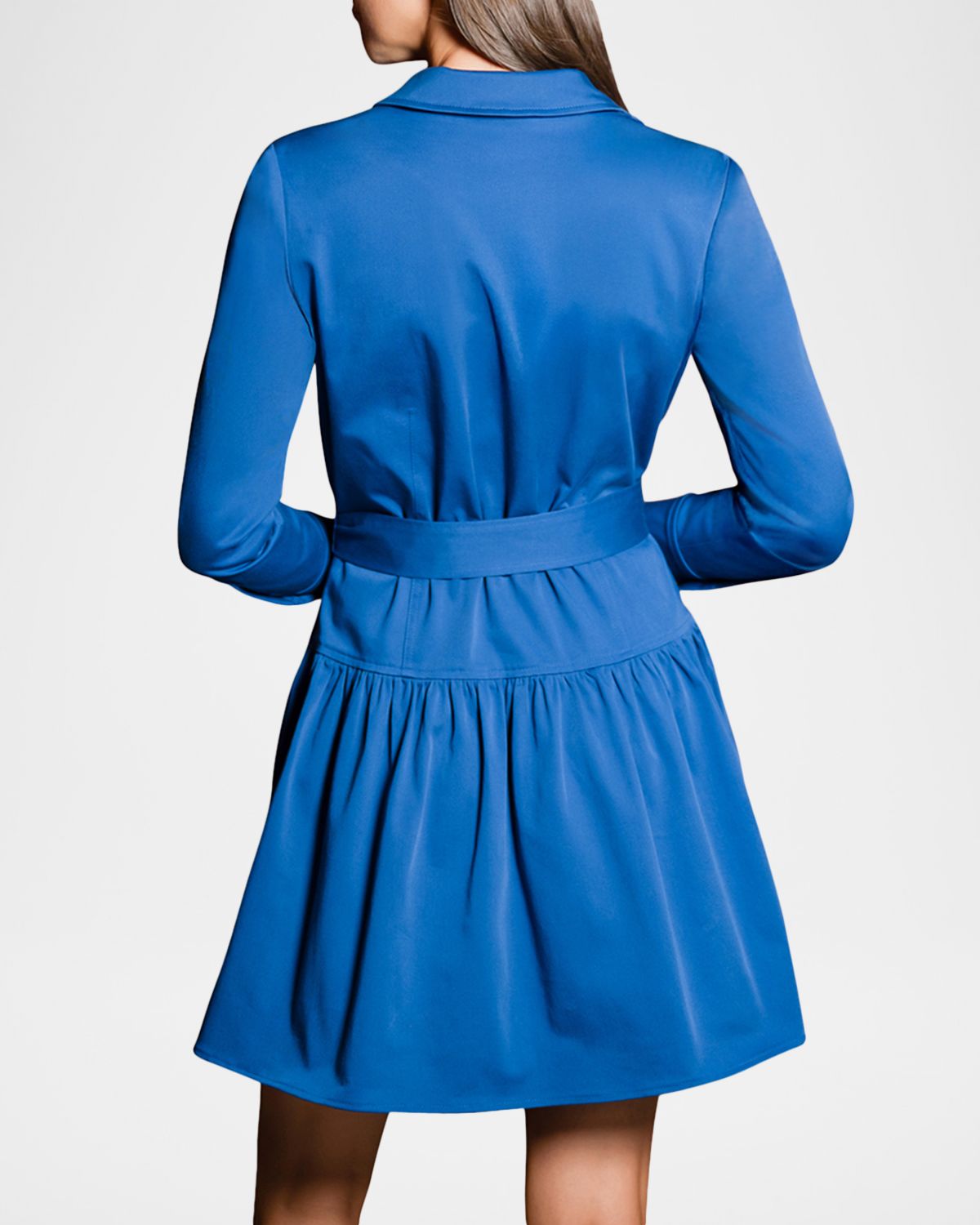 Shoshanna Emma Belted Flounce Mini Dress