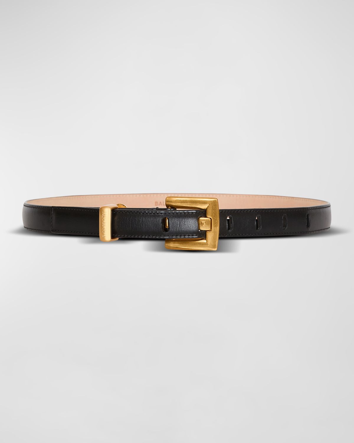 Balmain Anthem Calfskin Leather Belt